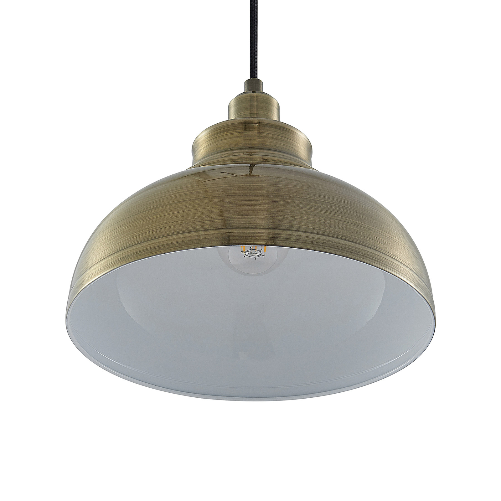 Lindby Emna hanglamp, 1-lamp, oudmessing