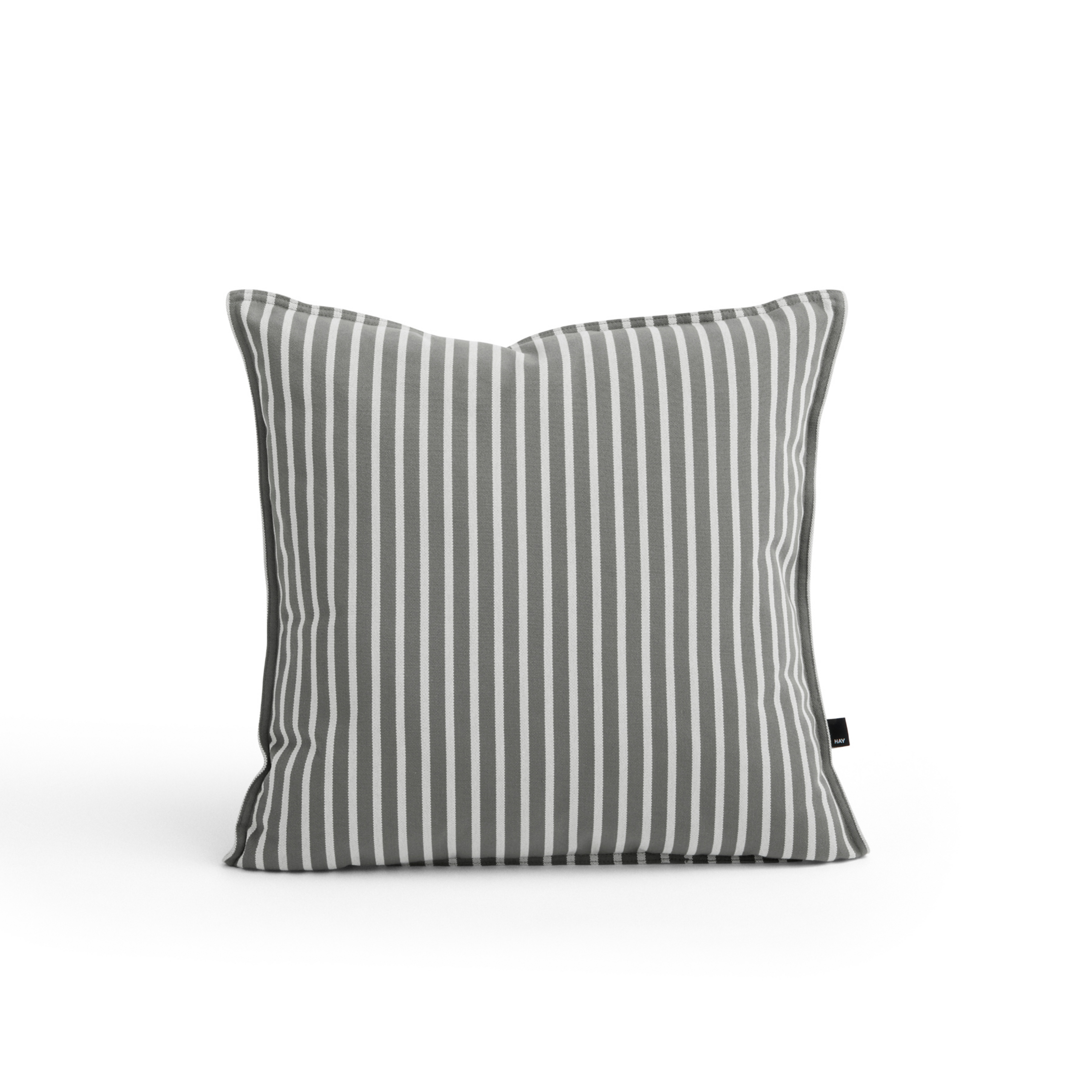 Coussin Terrazza, rubans larges grisés, 50 x 50 cm - HAY