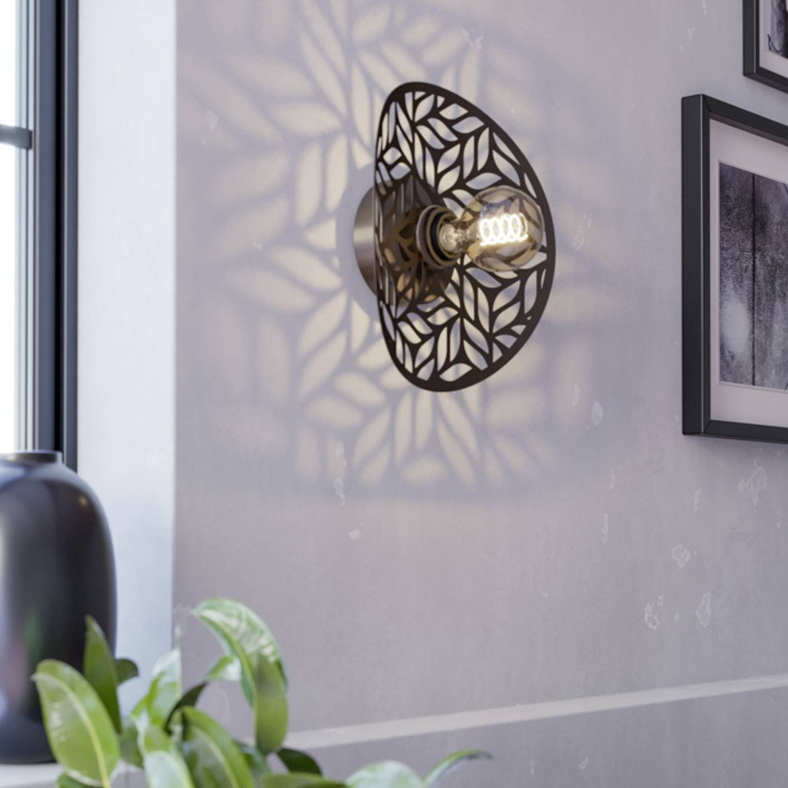 EGLO wandlamp SWABY, bronskleurig, Ø 30 cm, metaal, E27