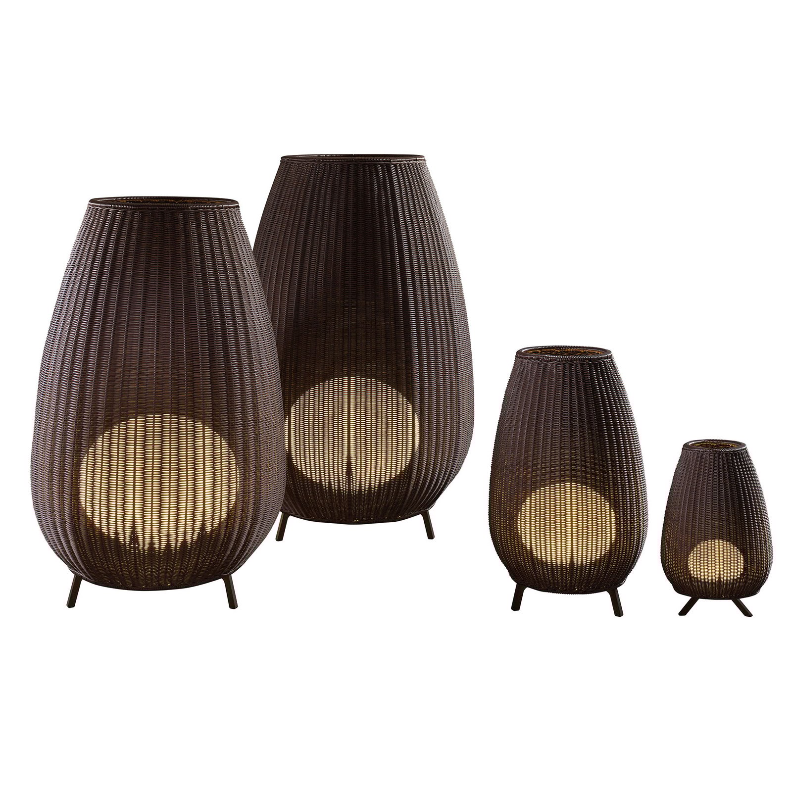 Bover Amphora patio light, rattan brown