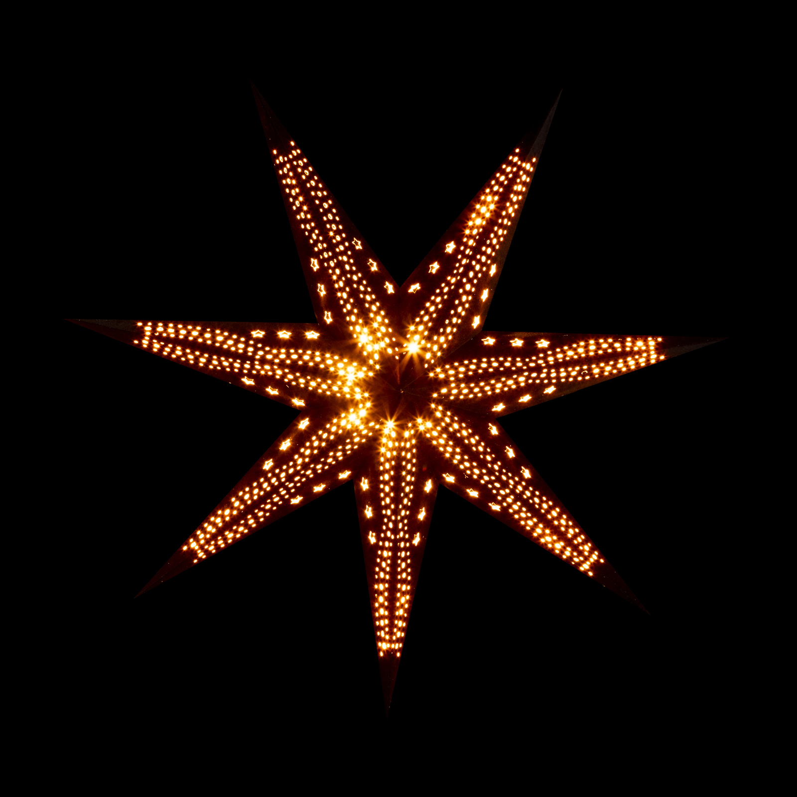 Sterntaler Samt étoile en papier, Ø 75 cm noir