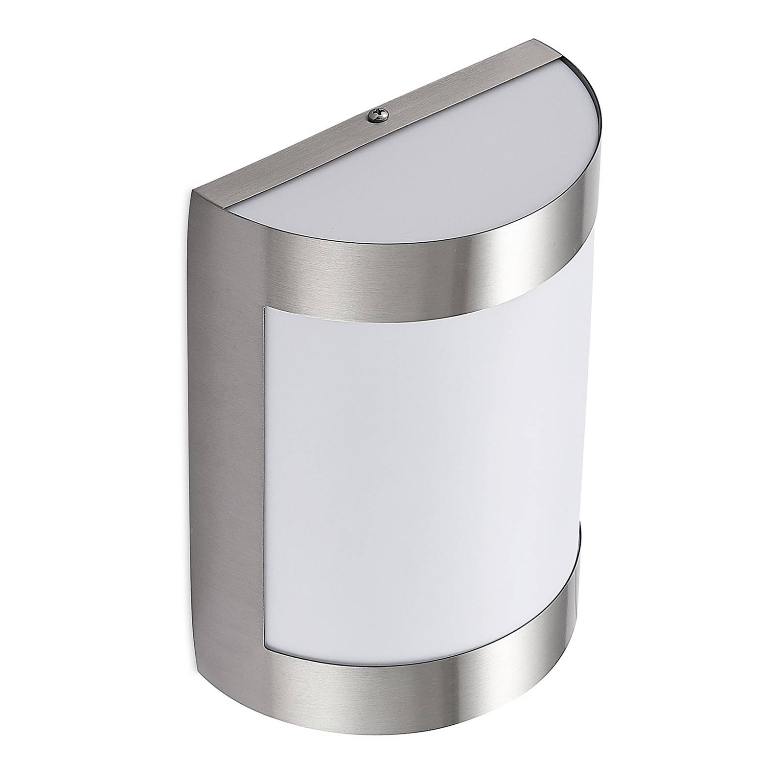 ELC Kiaan outdoor wall light without stripes, stainless steel, plastic, E27, 40 W, W: 16 cm, H: 22 cm
