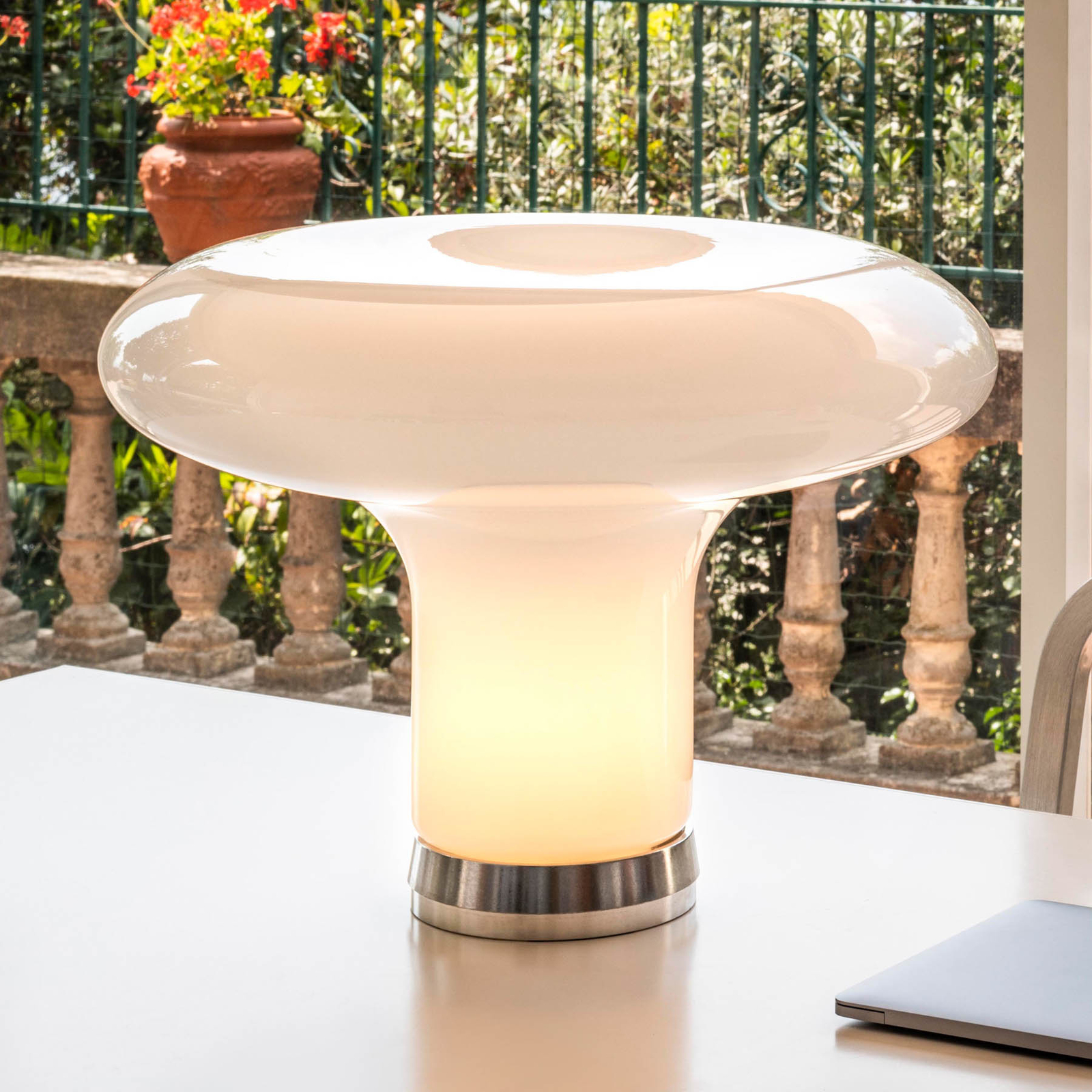 Artemide Lesbo lampada da tavolo, vetro di Murano