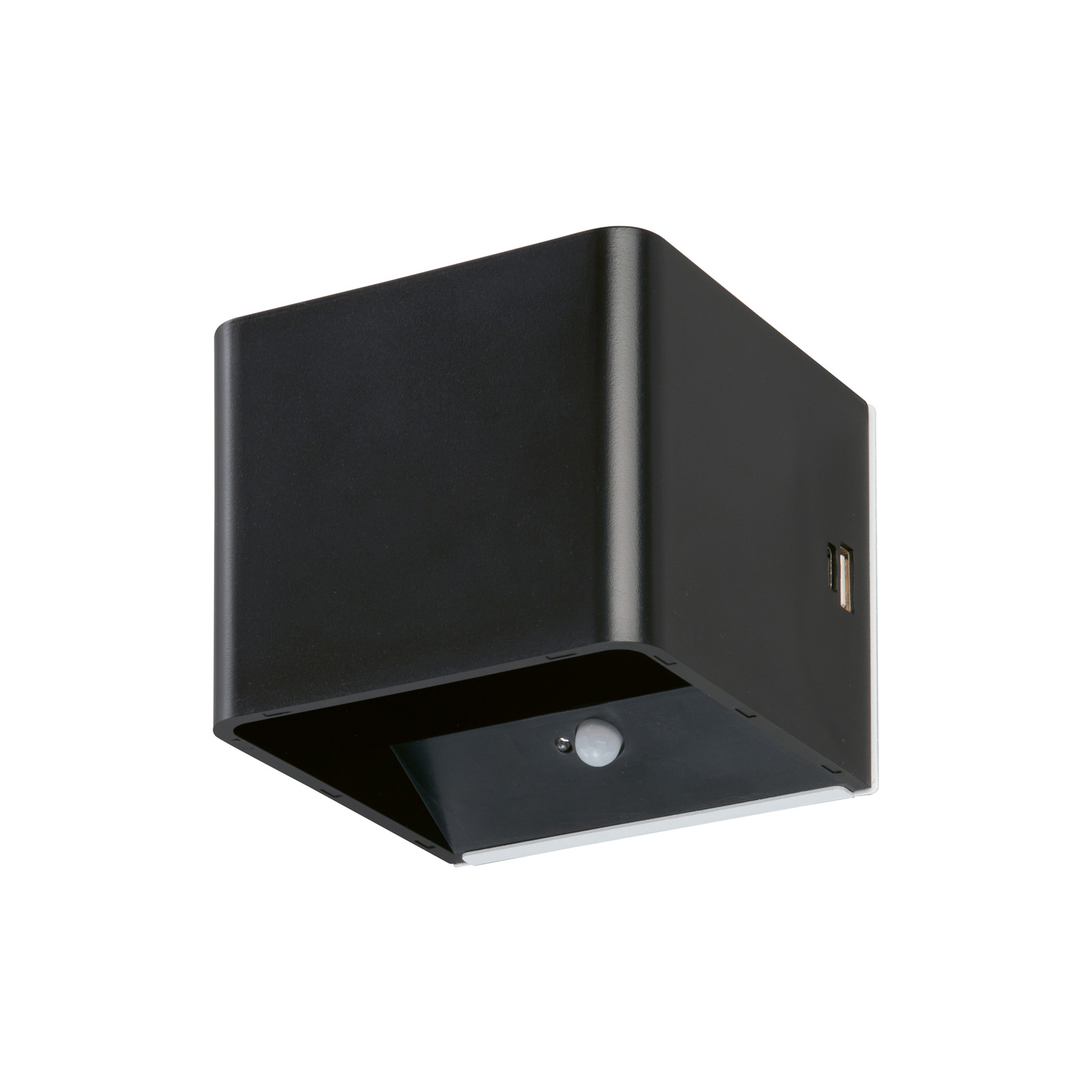 Kinkiet LED Magnetics, czarny, USB, czujnik ruchu