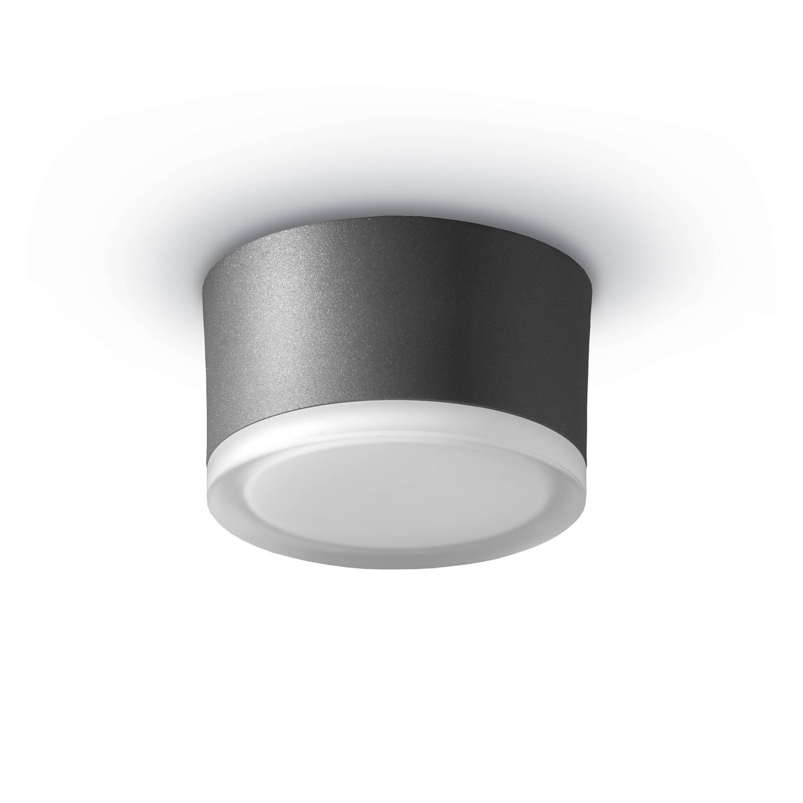 LED-Deckenleuchte 1420 für außen, graphit Ø 13 cm