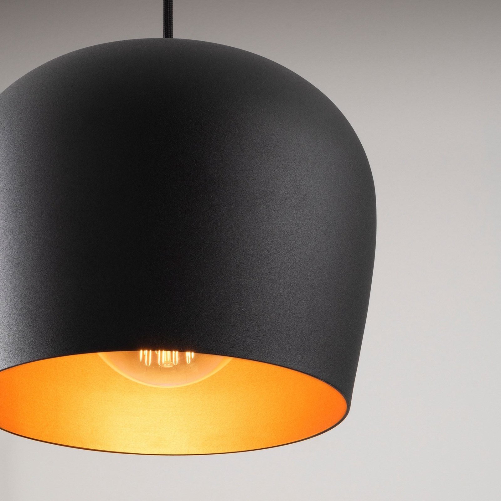 Berceste N-1409 pendant light, black, iron, Ø 23 cm