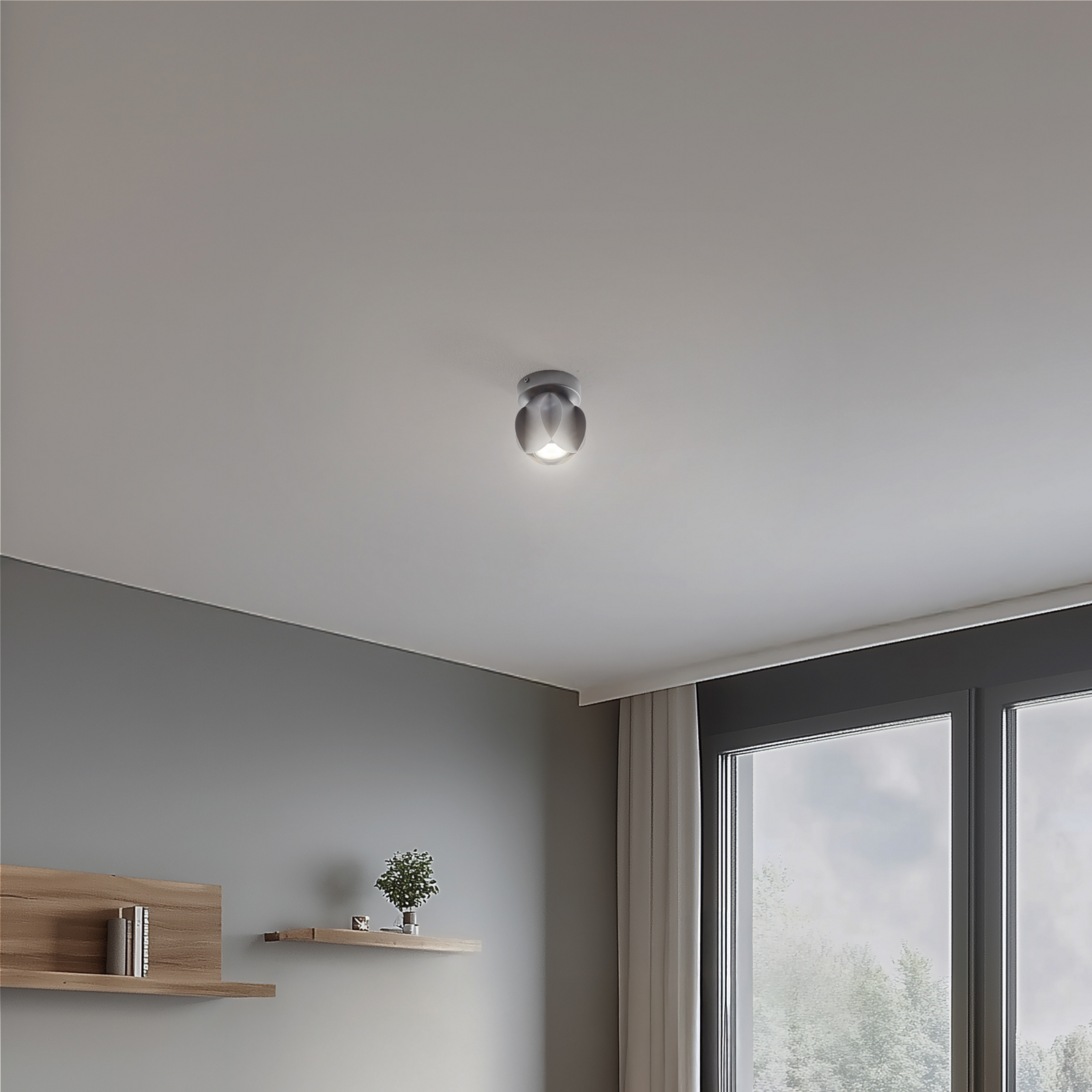 Прожектор за таван GAMBIT, черен, Ø 10 cm, метал, GU10 LED Прожектор за таван GAMBIT, черен, Ø 10 cm, метал, GU10 LED