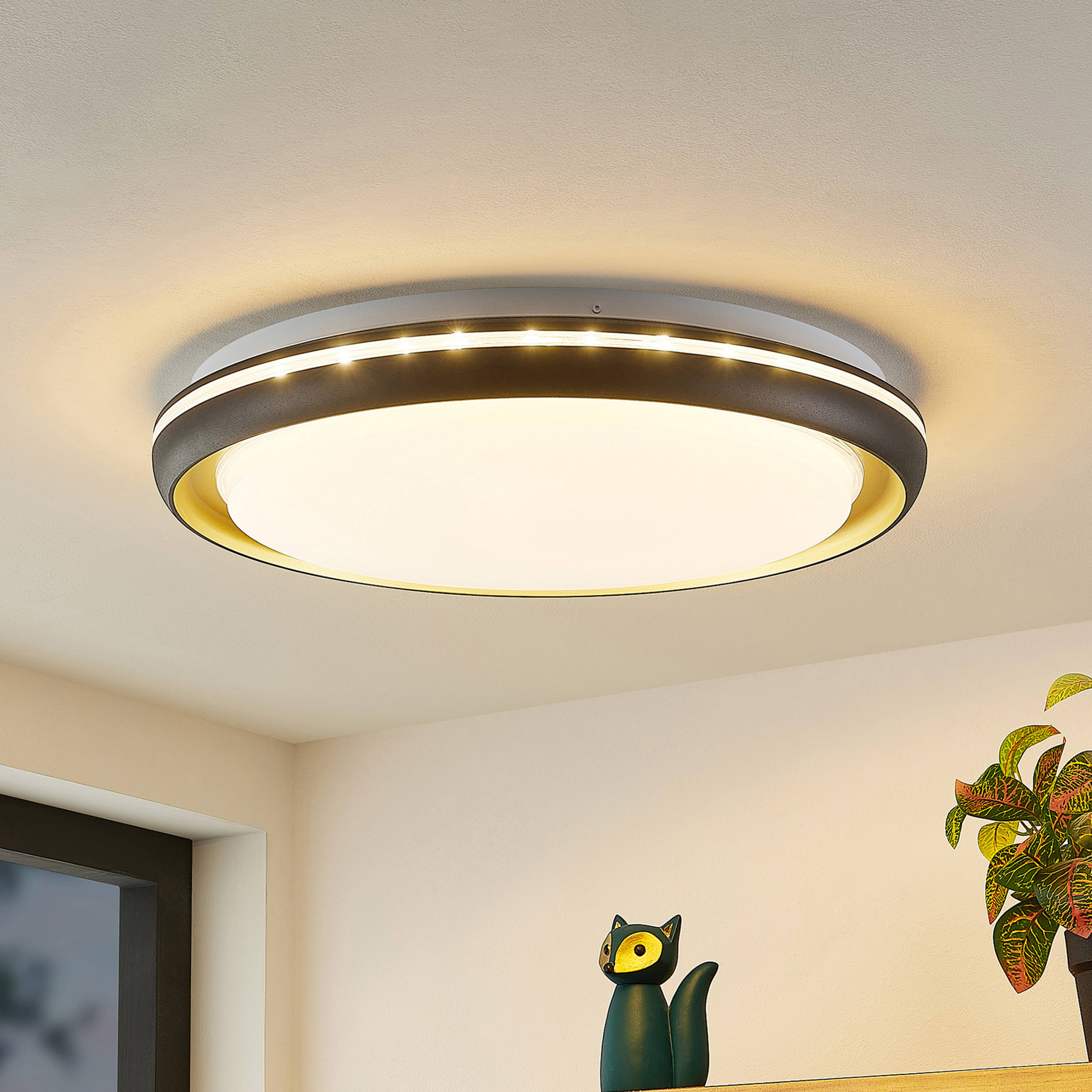 Lindby Melchioris LED φωτιστικό οροφής, στρογγυλό
