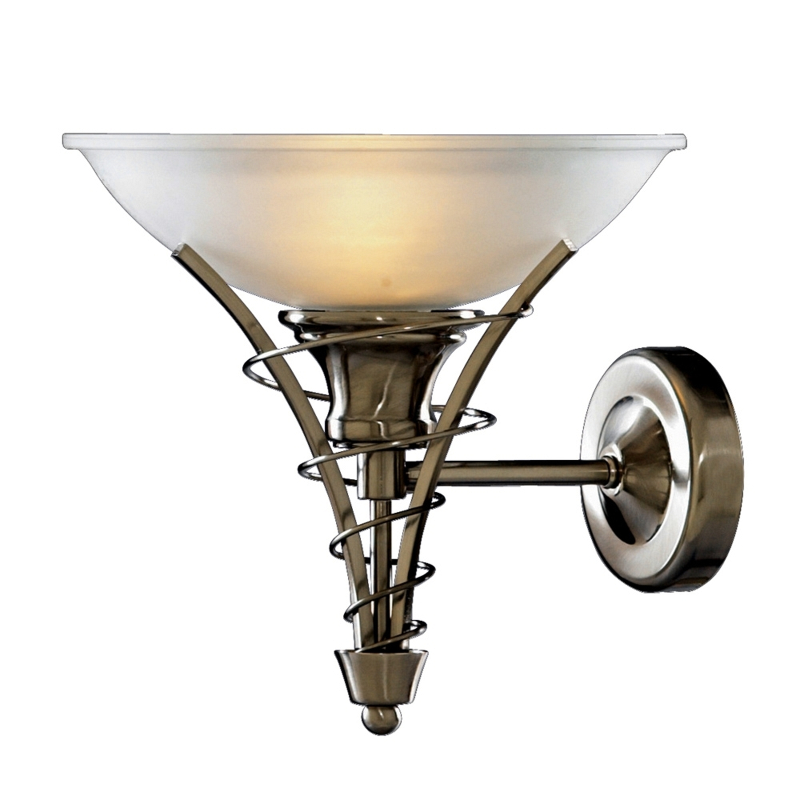 Searchlight Timeless Lineas matt silver wall light, for Living / Dining Room, metal, opal glass, E27, 60 W, energy efficiency: A++, W: 23 cm, H: 21 cm
