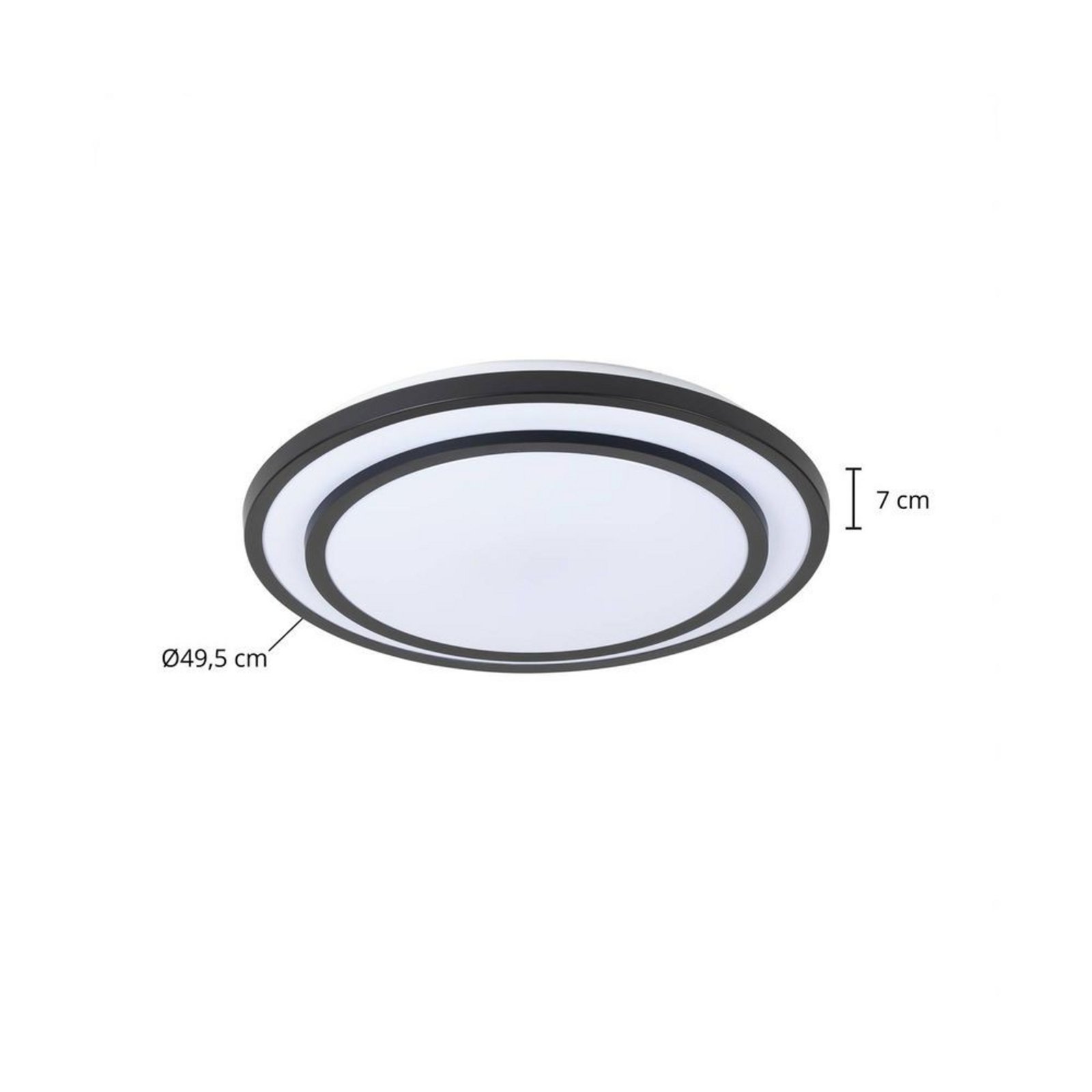 Essina LED Plafonieră Dim. CCT Black/White - Lindby