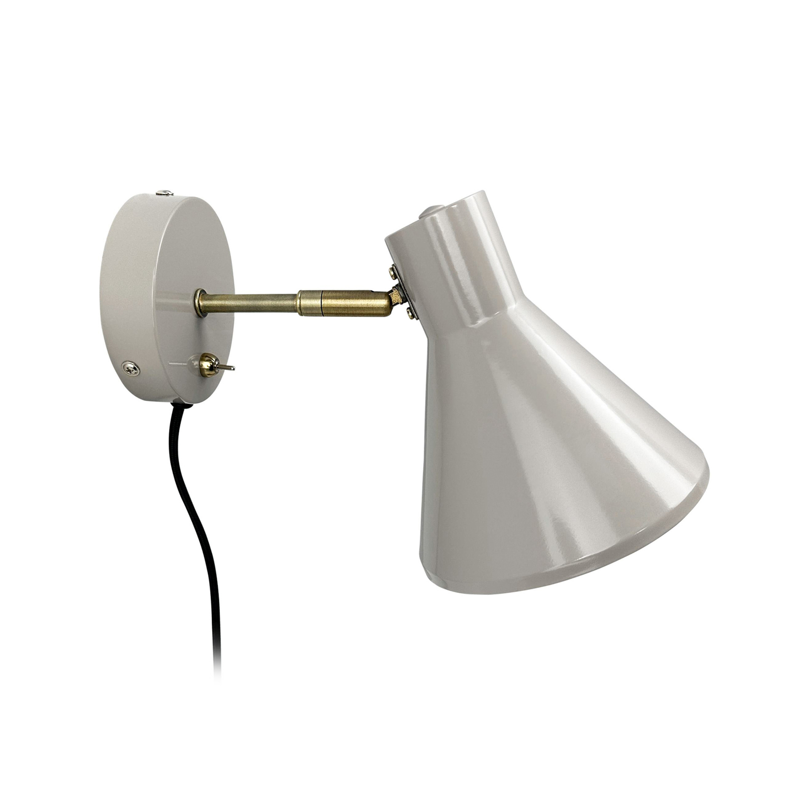 Dyberg Larsen wandlamp Sleep, bruin, Ø 15 cm, staal