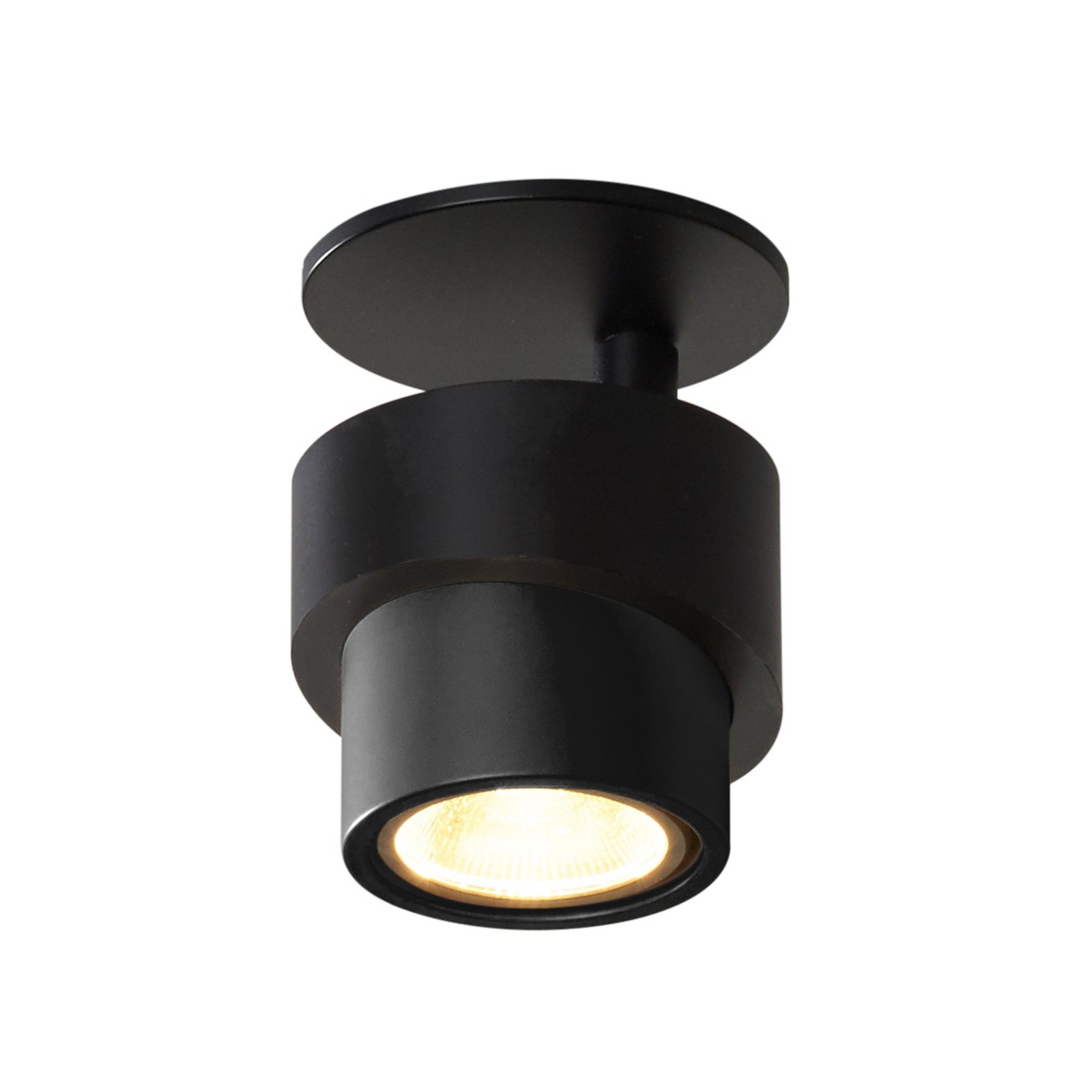 LED-sisseehitatud spot BRUSH, must, Ø 7 cm, metall, dimmer, 2700 K