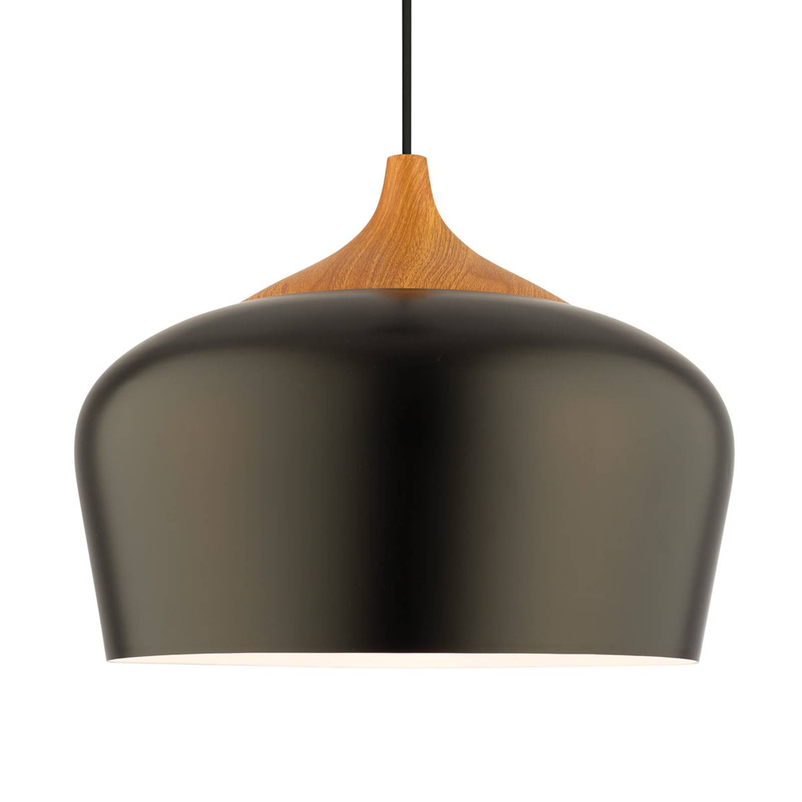 E-shop Kovová závesná lampa Voltige v čiernej