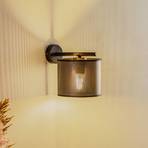 Jordan wall light, black/gold, one-bulb