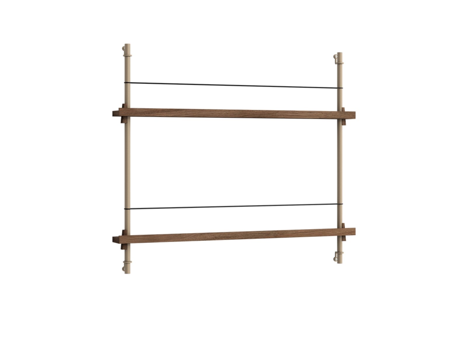 Magazine Shelving Smoked Oak/Warm Grey - Moebe