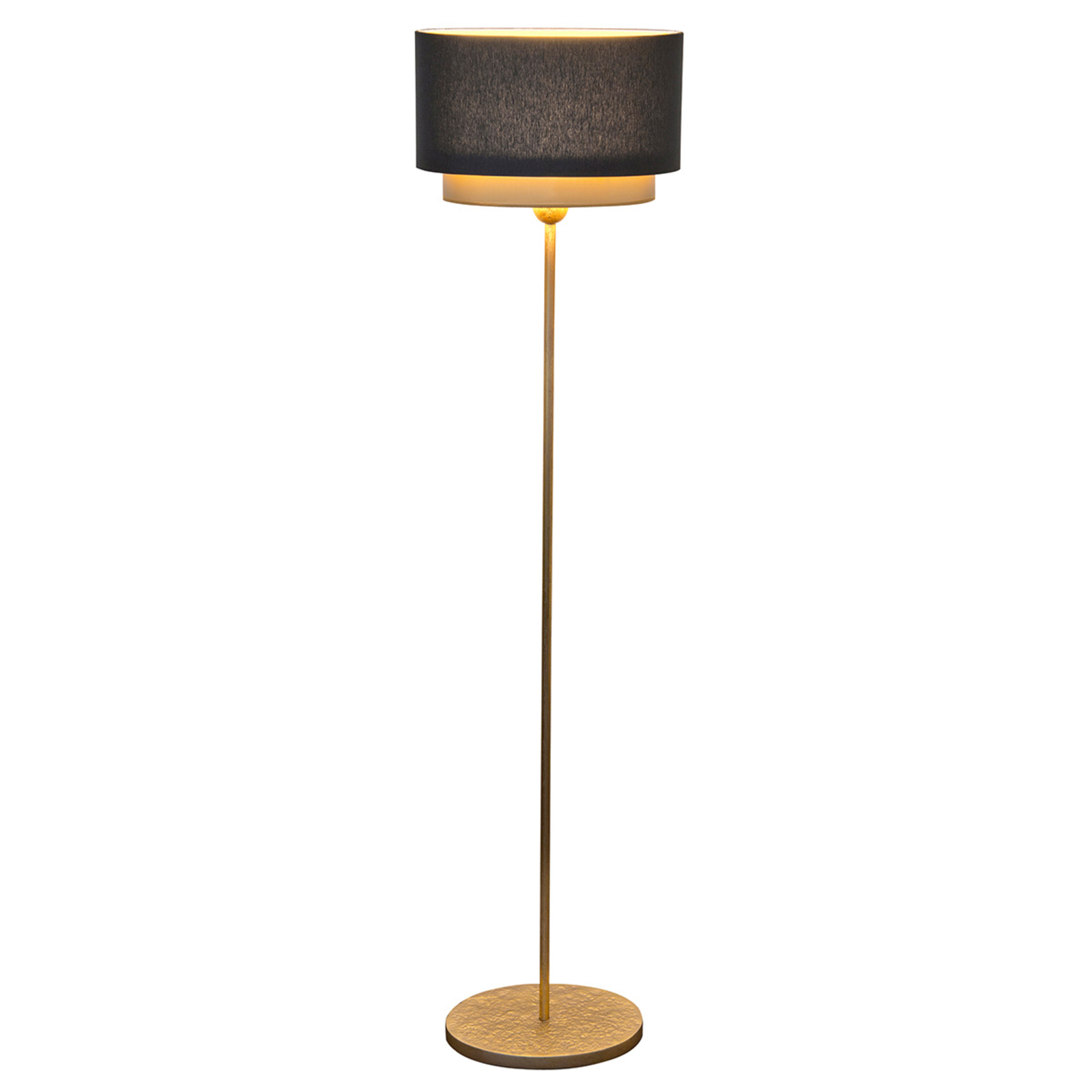 Mattijos stoginė lempa, ovalo formos, su dvigubu gaubtu, juoda