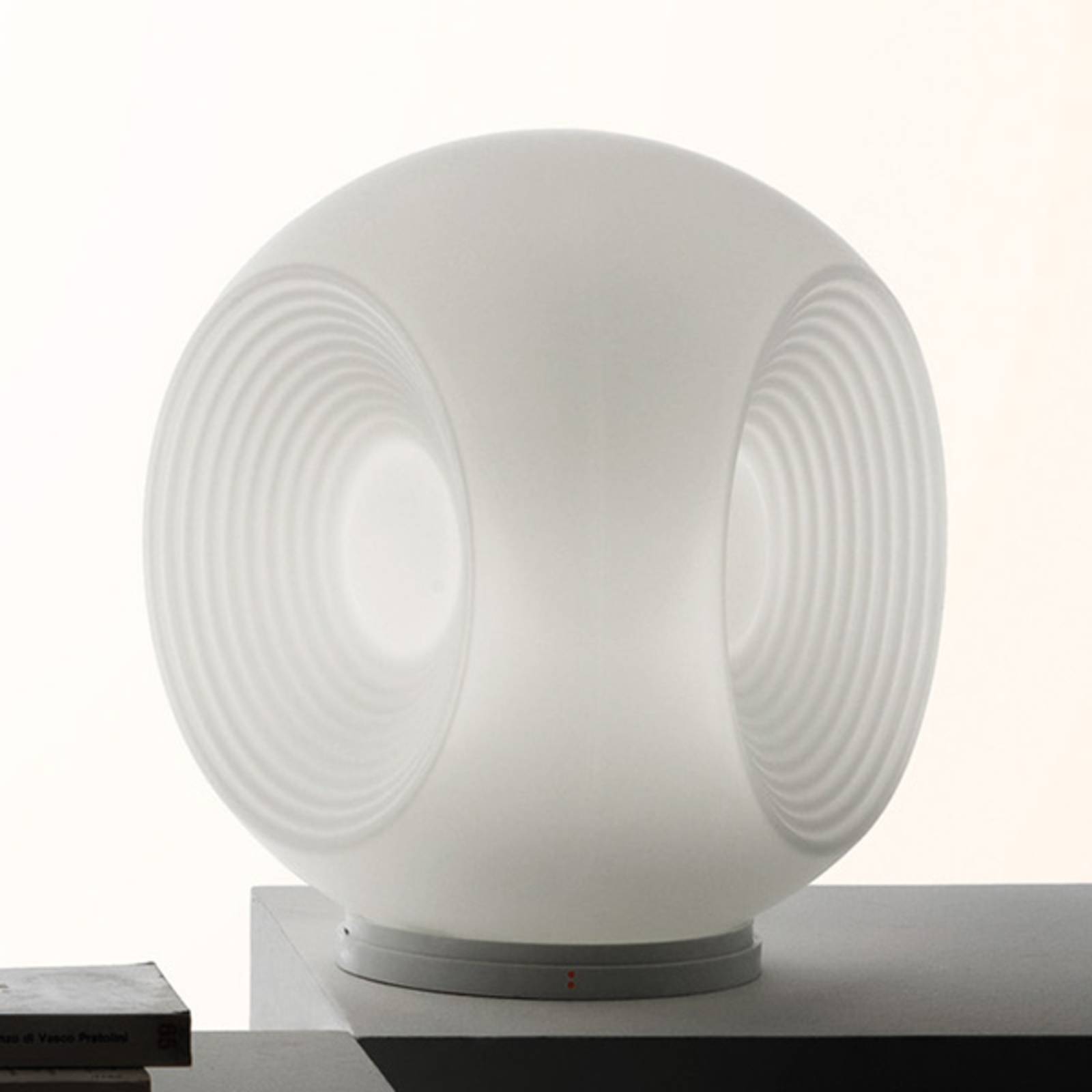 Fabbian Eyes - fehér üveg asztali lámpa