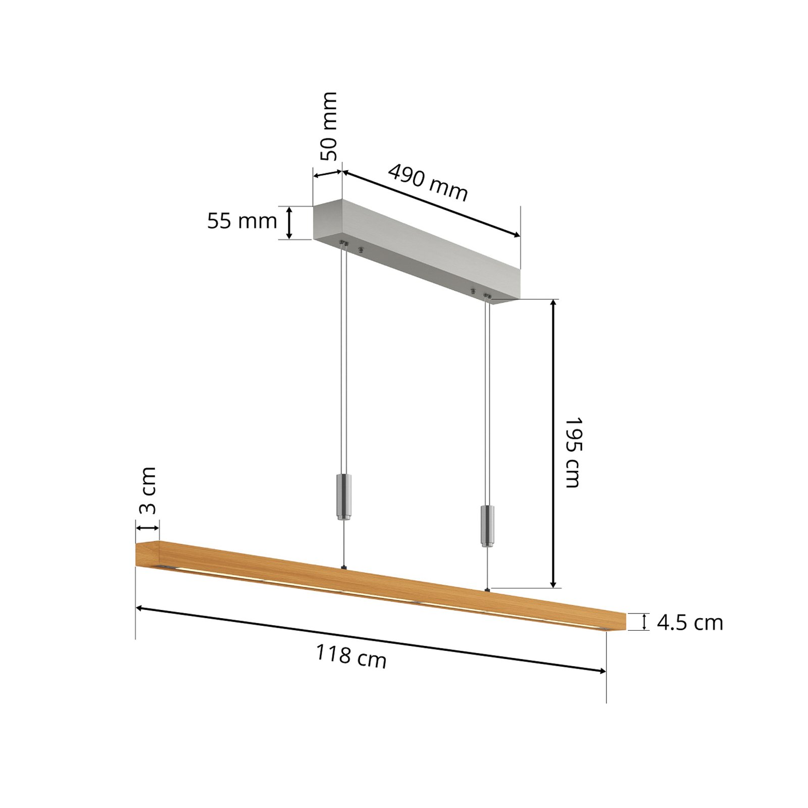 Nora Hanglamp Oak - Lucande