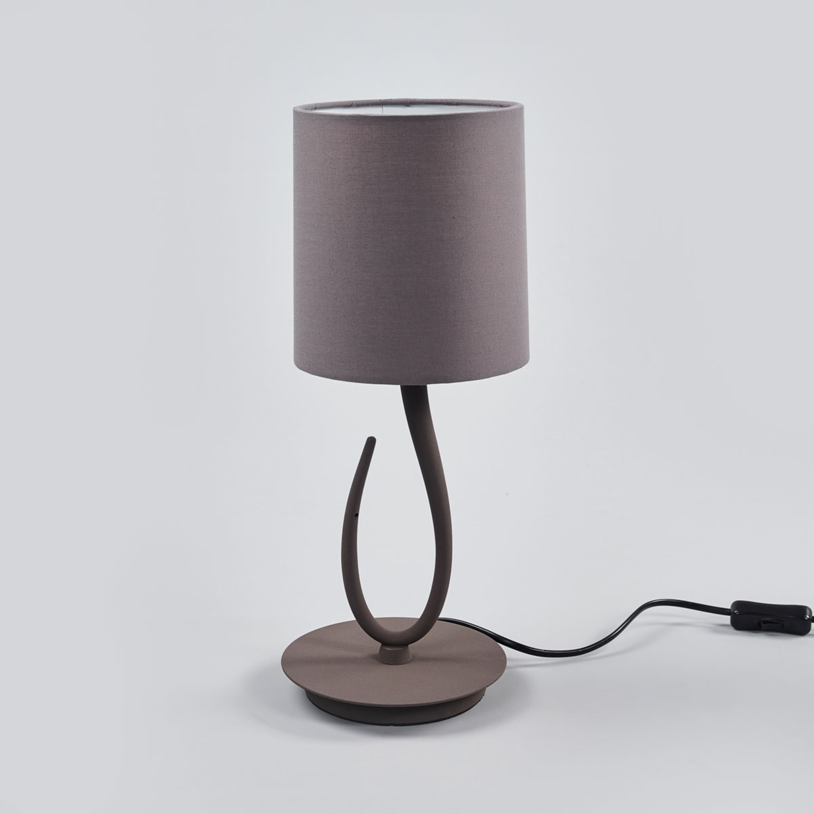 Lampa stołowa Lua z tekstylnym kloszem, 16 cm