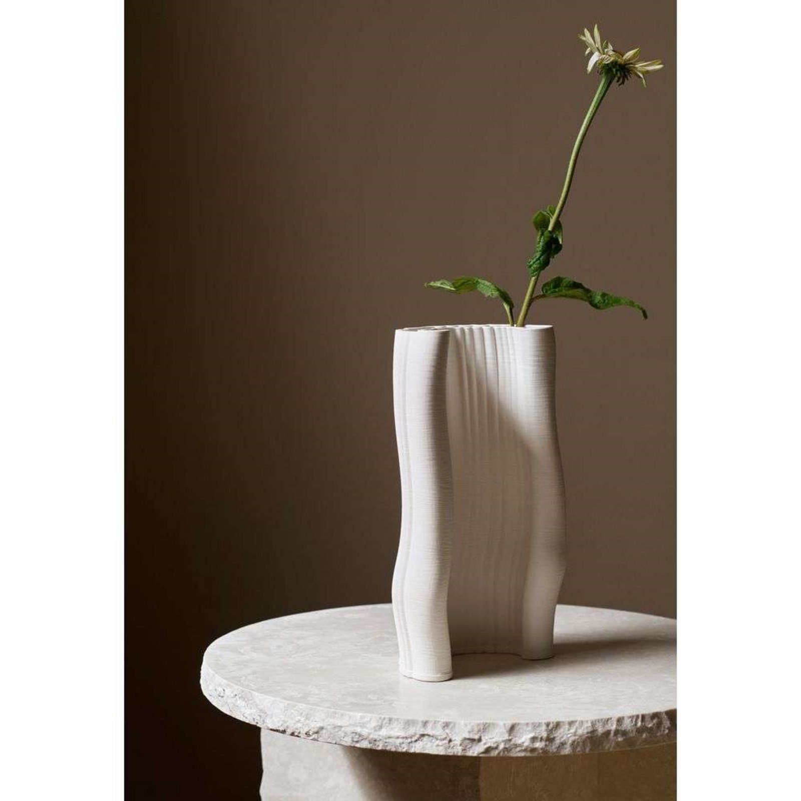 Moire Vase Off-White - ferm LIVING