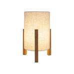 Lampa stołowa 3193, drewno, tkanina lniana, wysokość 32cm