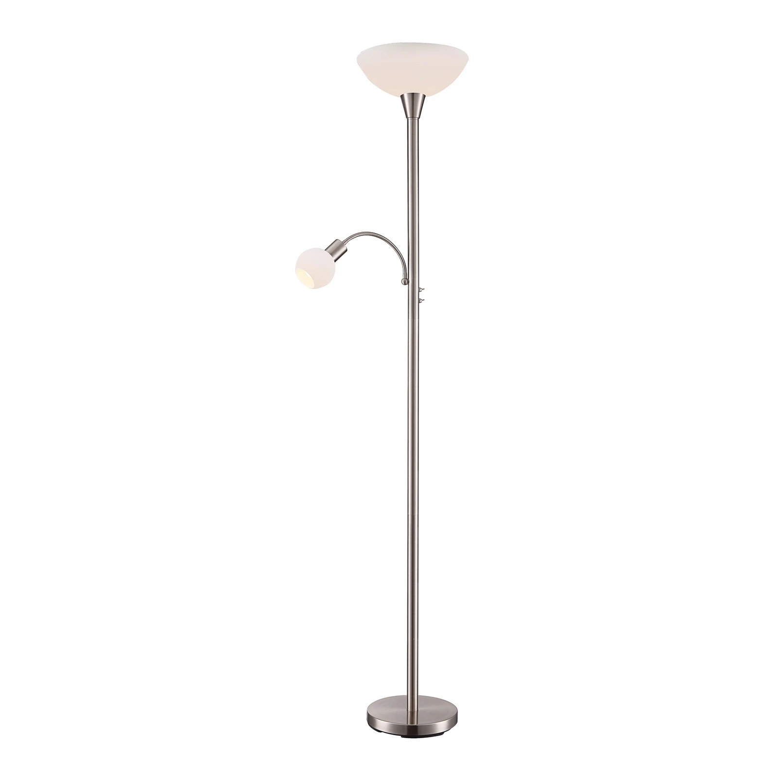Lindby stovinti lempa Elaina, skaitymo lempa, nikelio spalvos, 180 cm, E27