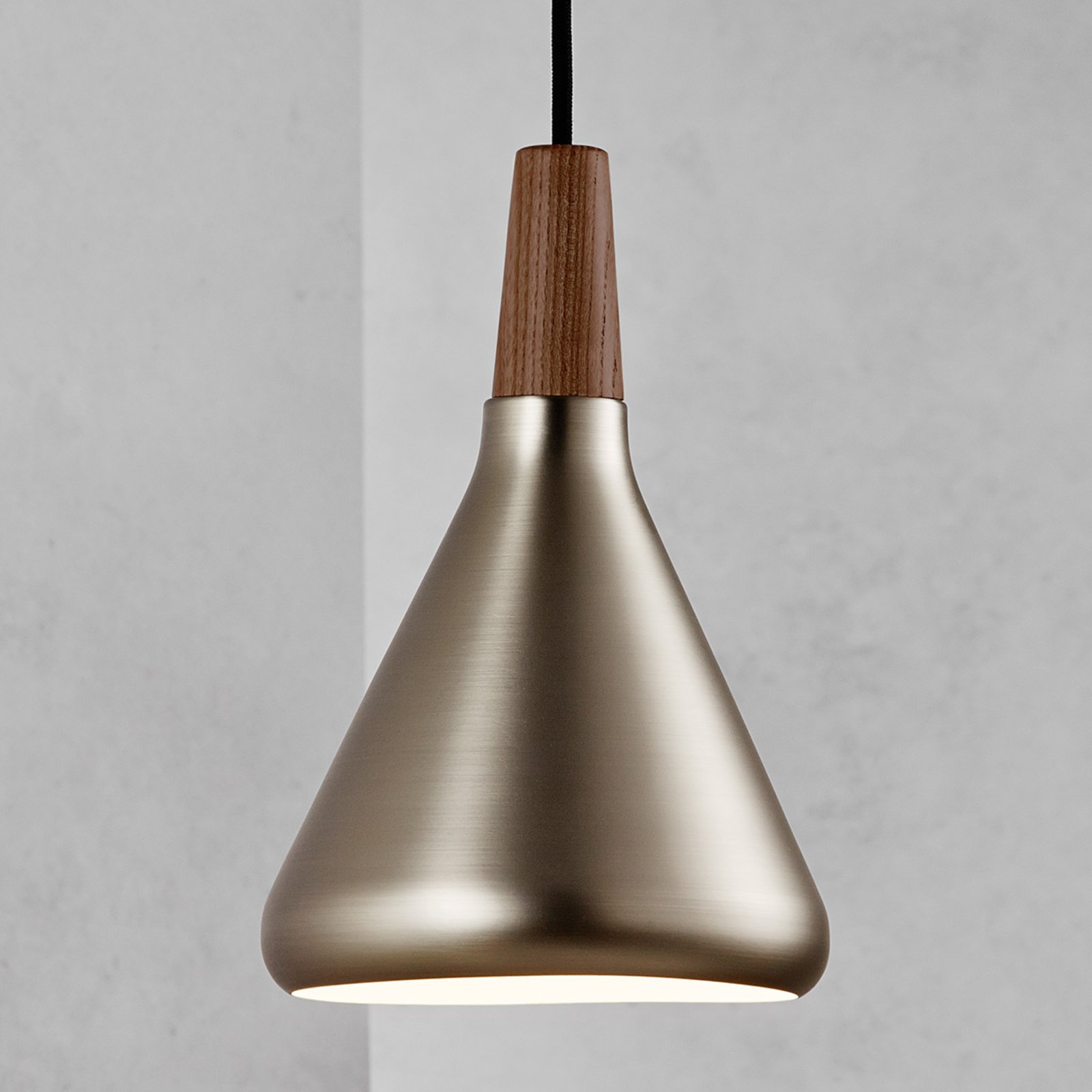 Nori hanging light, metal, steel-coloured, Ø 18 cm