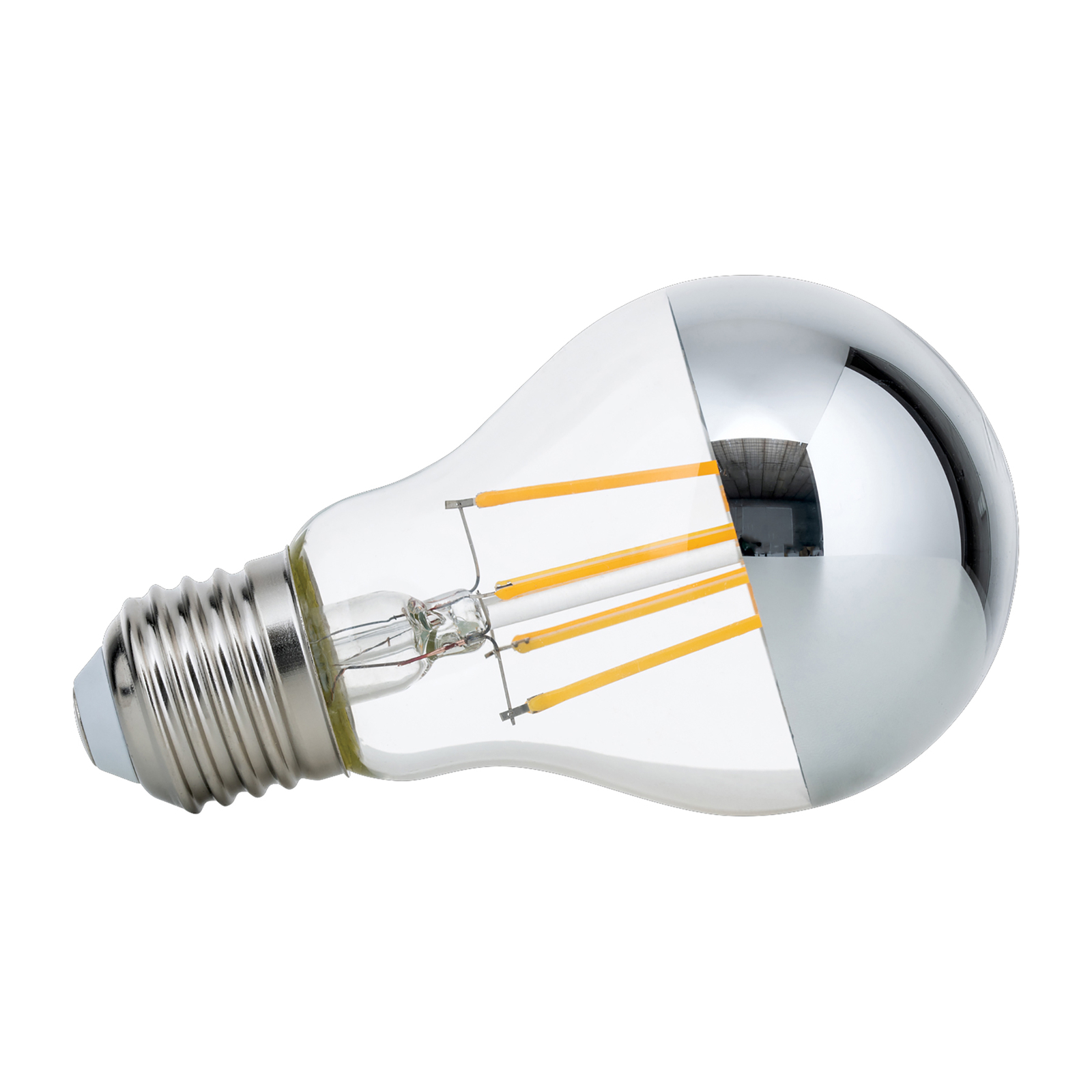 LED half mirror bulb E27 8 W warm white, dimmable