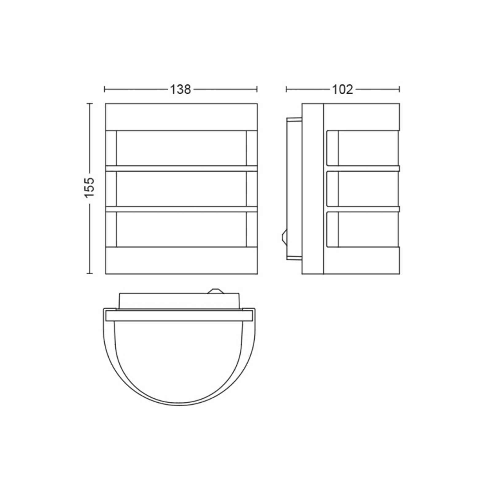 Philips Calgary applique d'extérieur, acier inoxydable, capteur