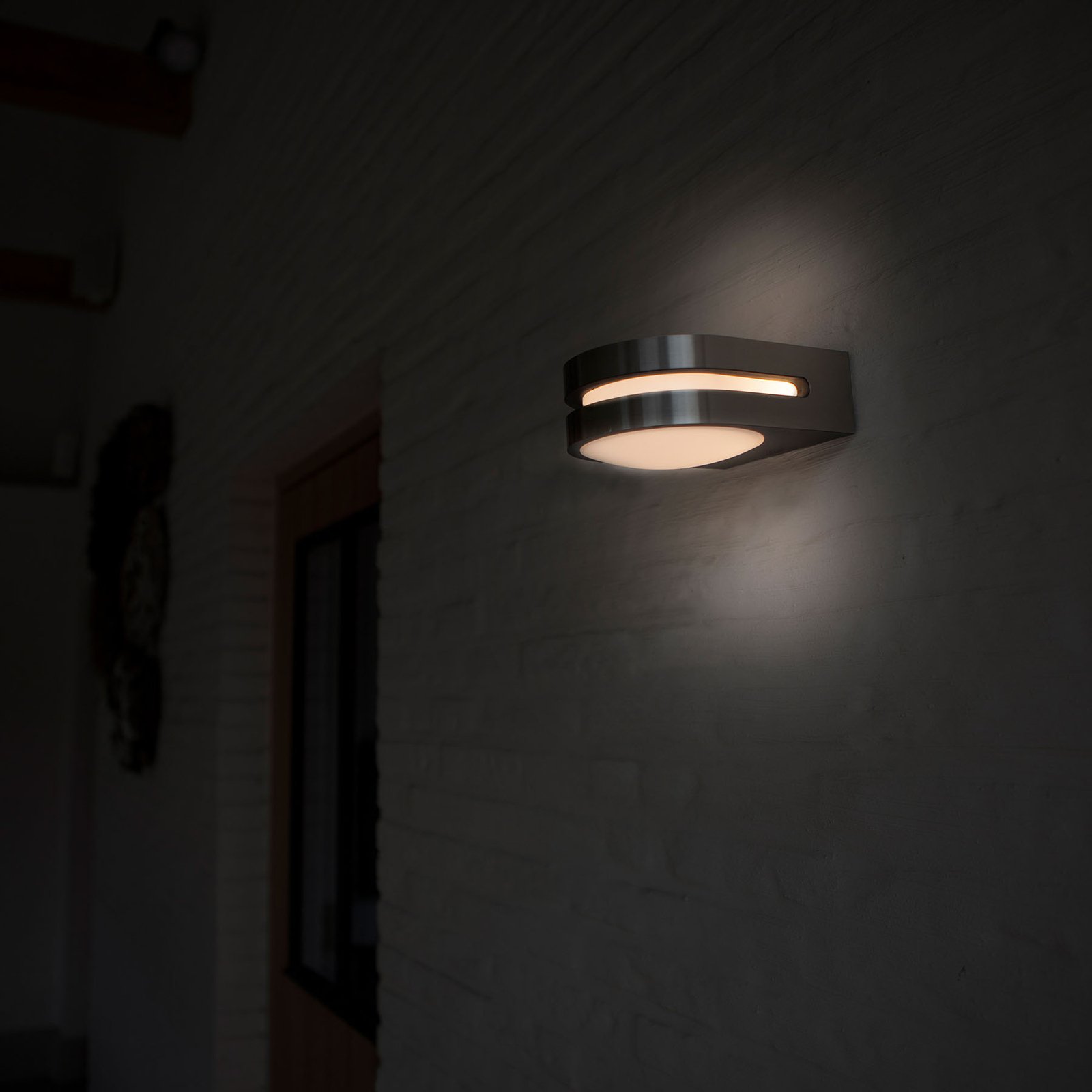 LED buitenwandlamp Fancy, roestvrij staal