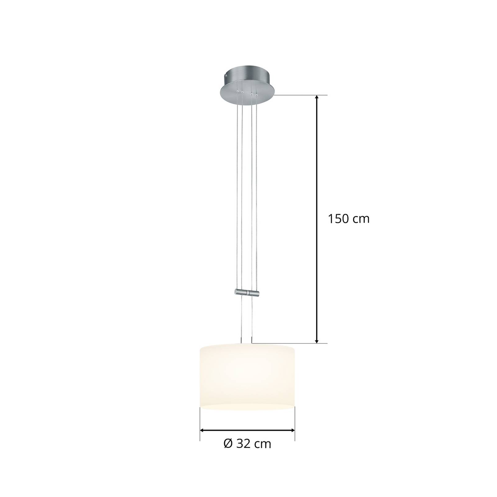 BANKAMP Grazia lampa wisząca ZigBee 32cm nikiel