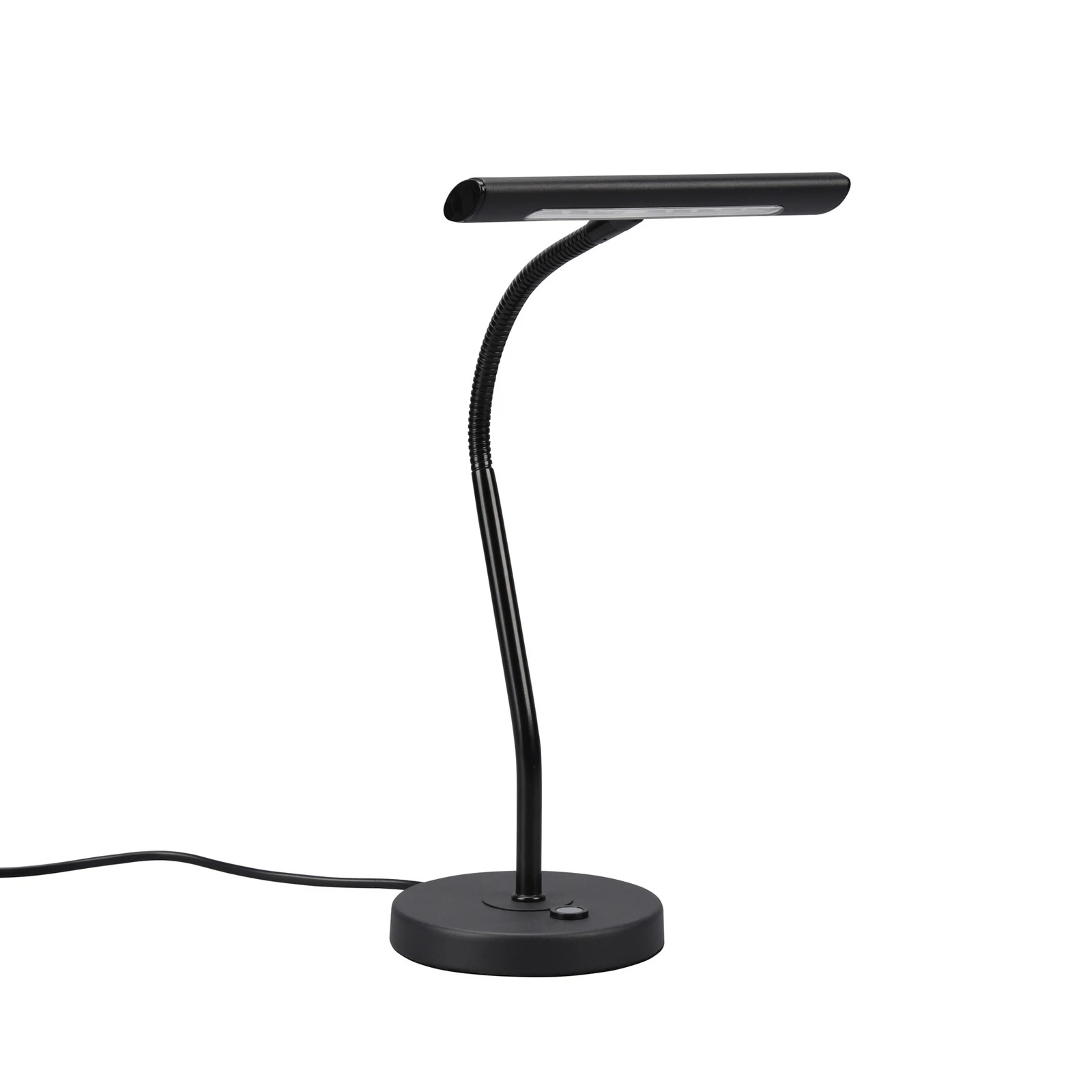 Stolní lampa Curtis s ohebným ramenem a stmívačem černá