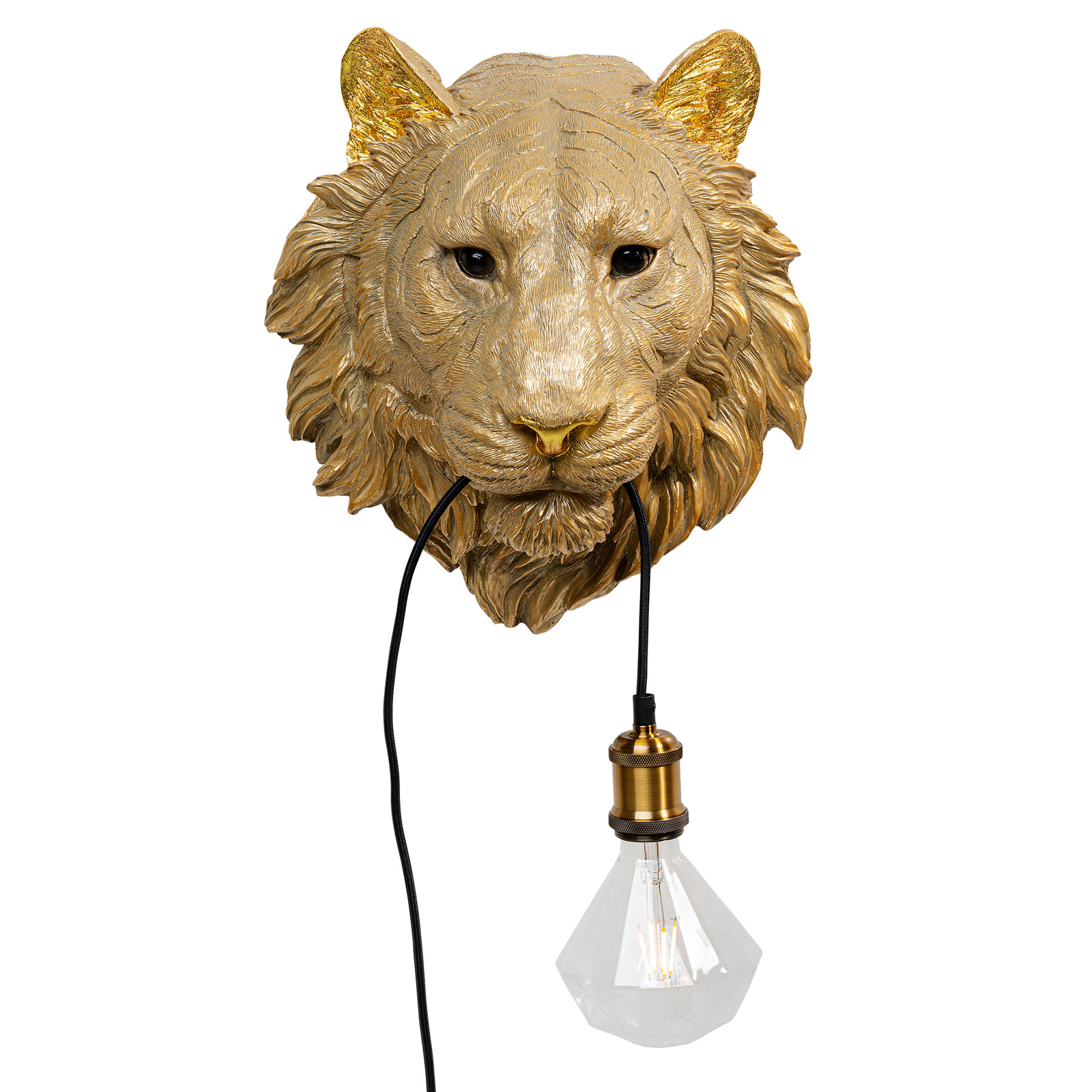 KARE Animal Tiger Head sieninis šviestuvas su kištuku