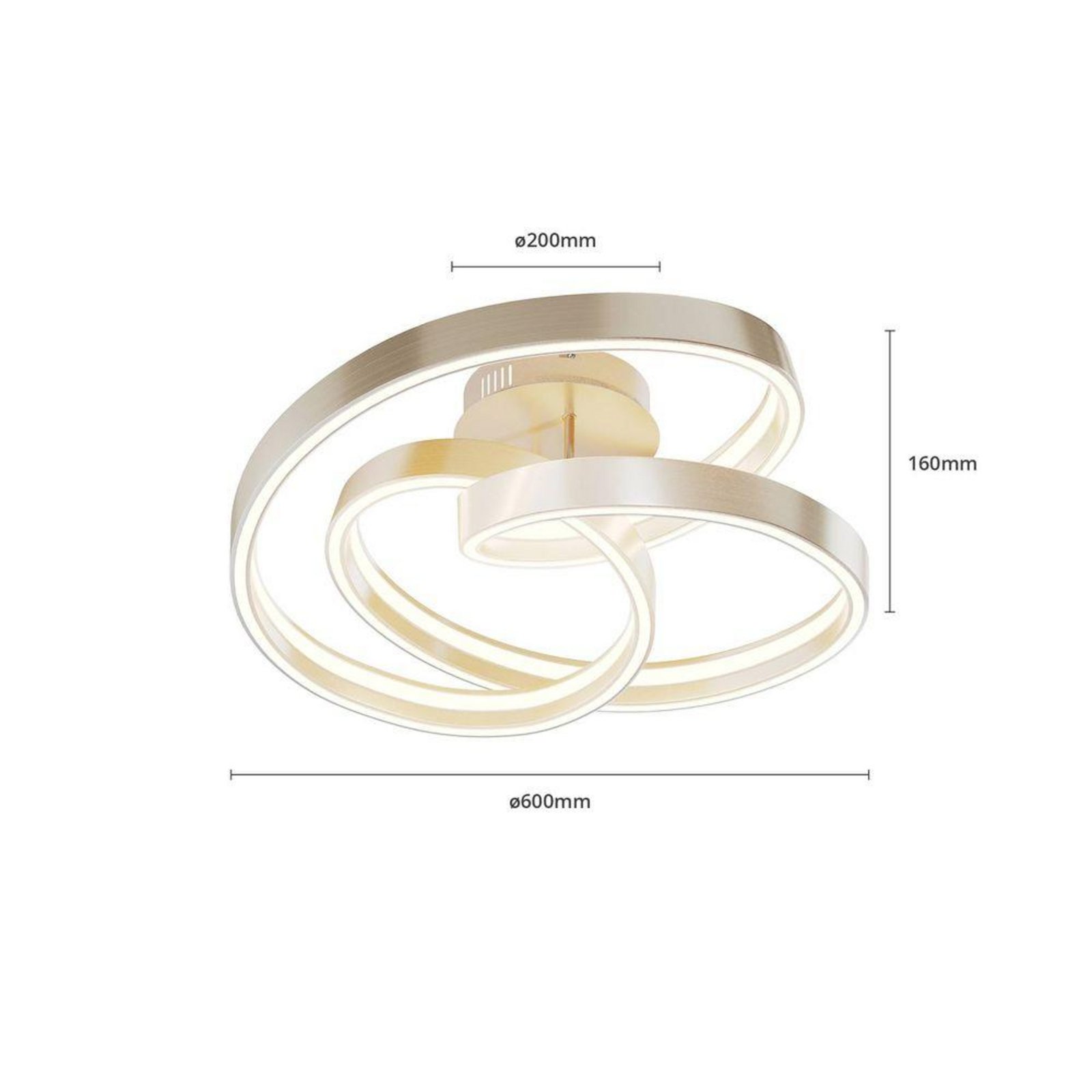 Gunbritt LED Plafoniera Ø60 Alu - Lucande