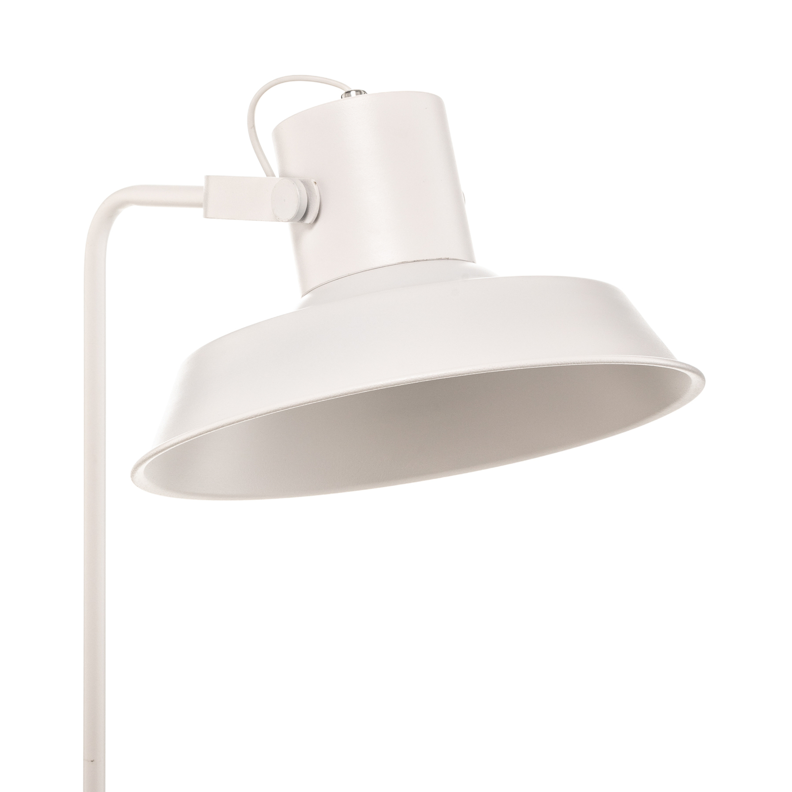 Lindby Berami floor lamp with a shelf, white