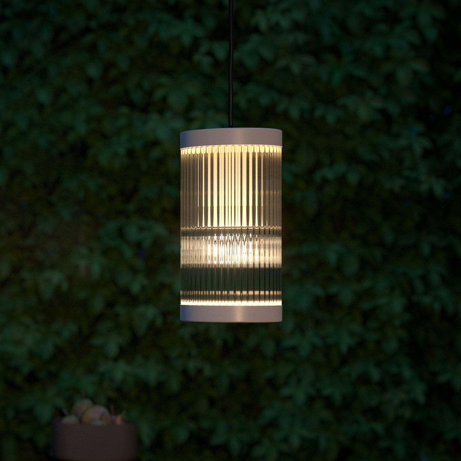 Coupar outdoor hanging light, Ø 13 cm, white