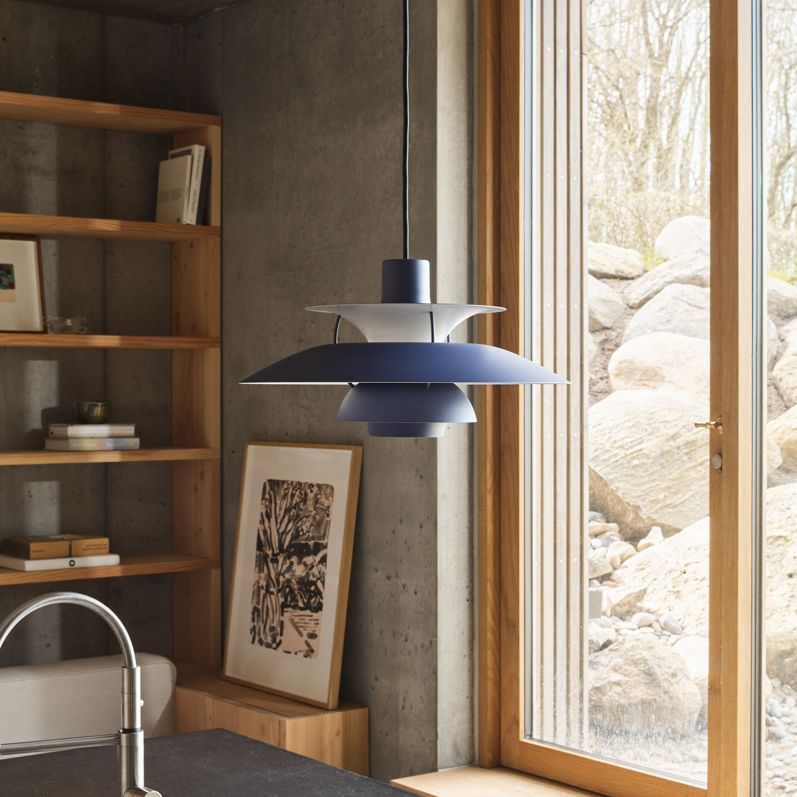 PH 5 Függőlámpá Monochrome Dusty Indigo - Louis Poulsen