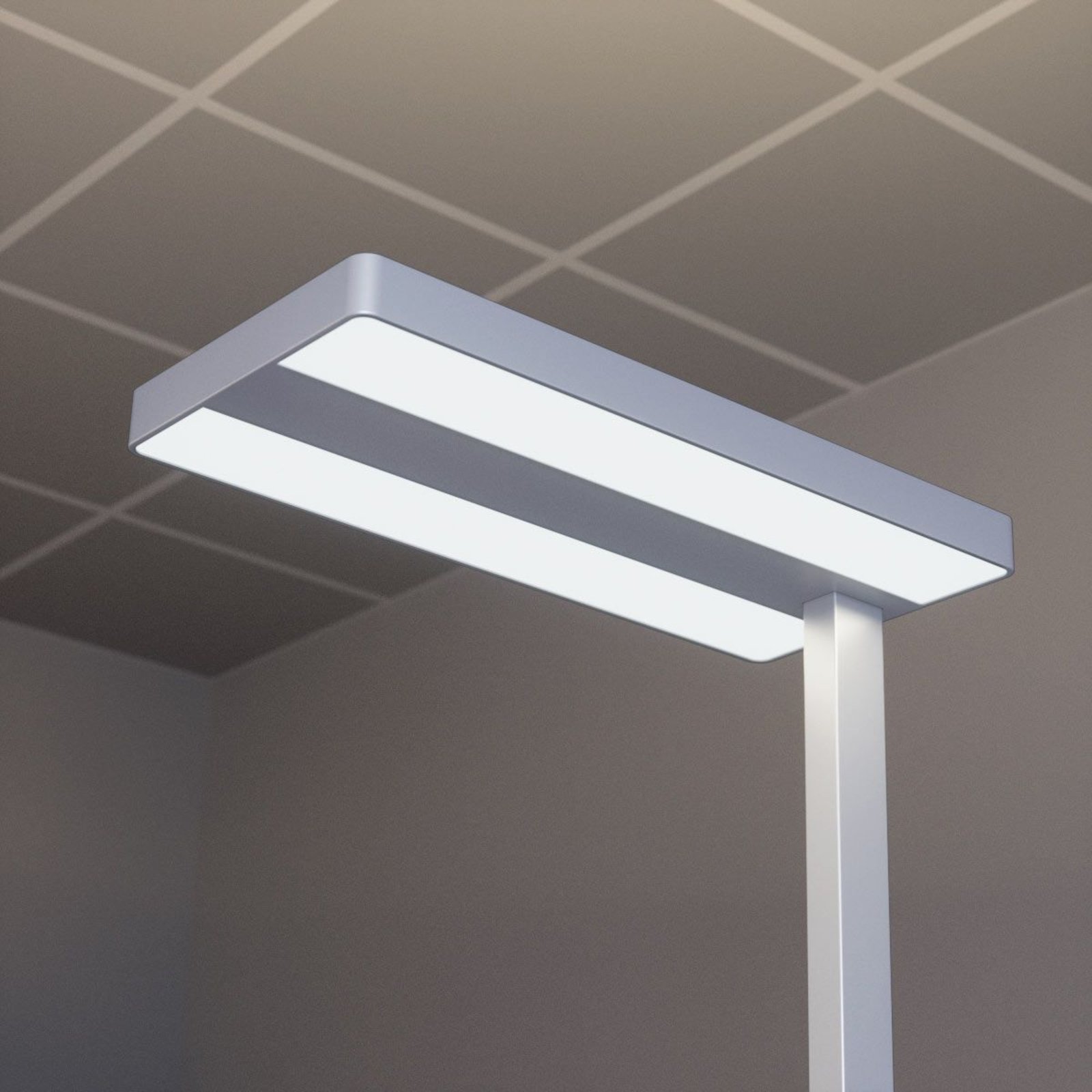 Logan Lampadaire Silver/White - Arcchio