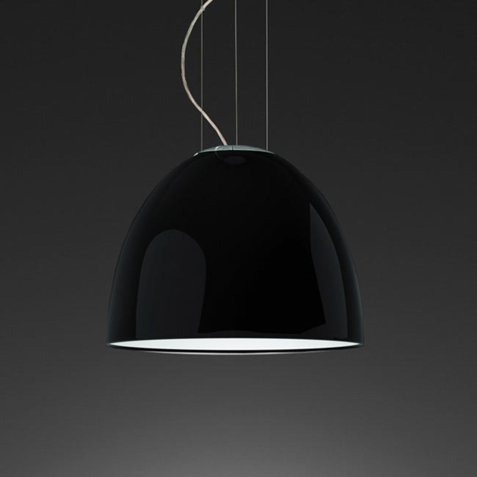 Mała designerska lampa wisząca LED Nur Gloss Mini