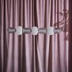 LOOM DESIGN candeeiro suspenso Pearl 7, cinzento/cromo, vidro, 110 cm