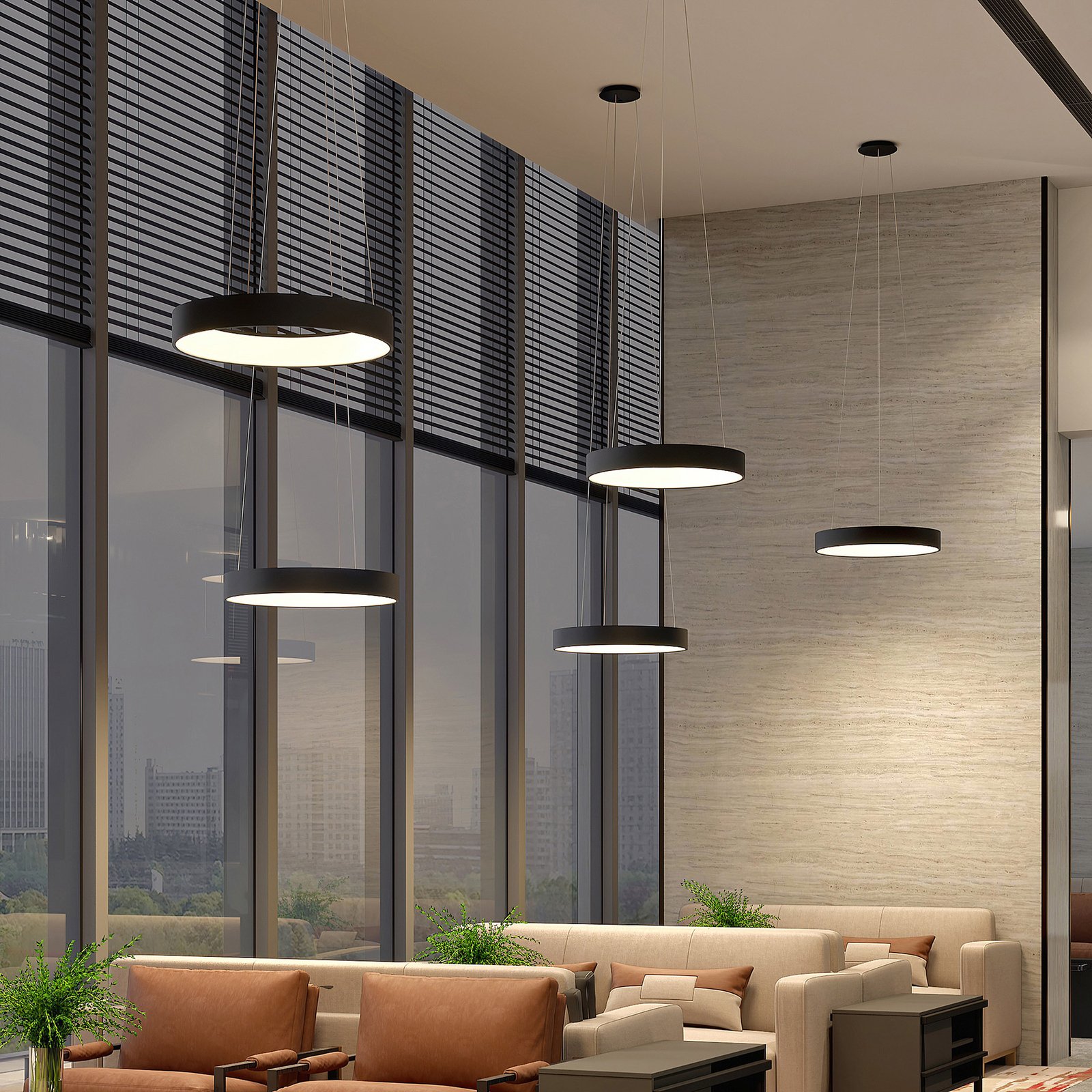 Aleksi Round LED Lampada a Sospensione Ø60 Black - Arcchio