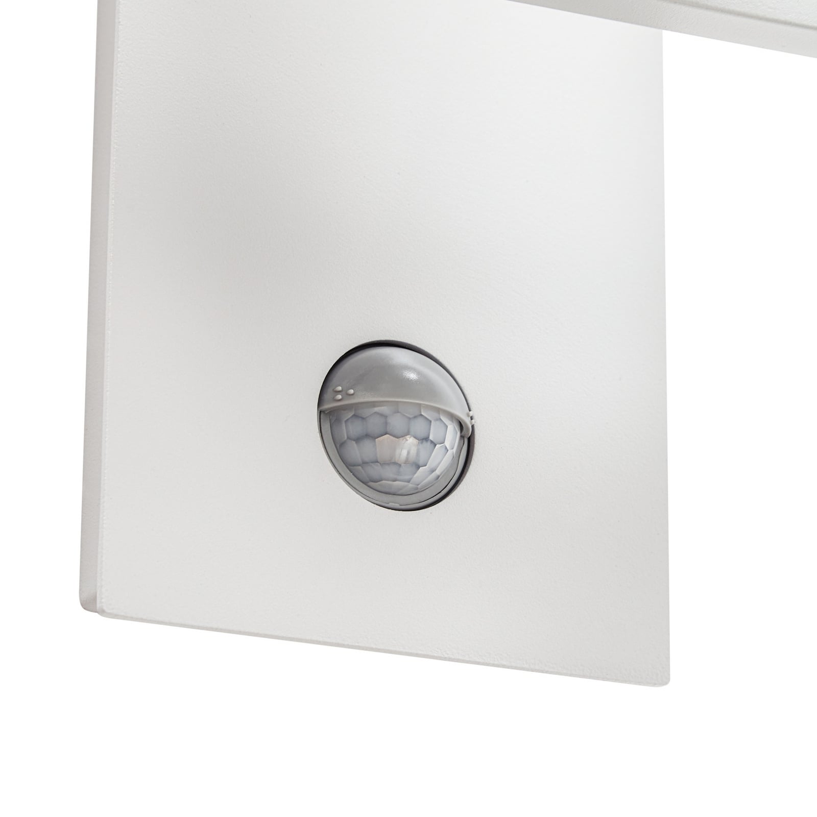 Ferda vanjska zidna svjetiljka, senzor, E27, IP44, siva, staklo - Lucande