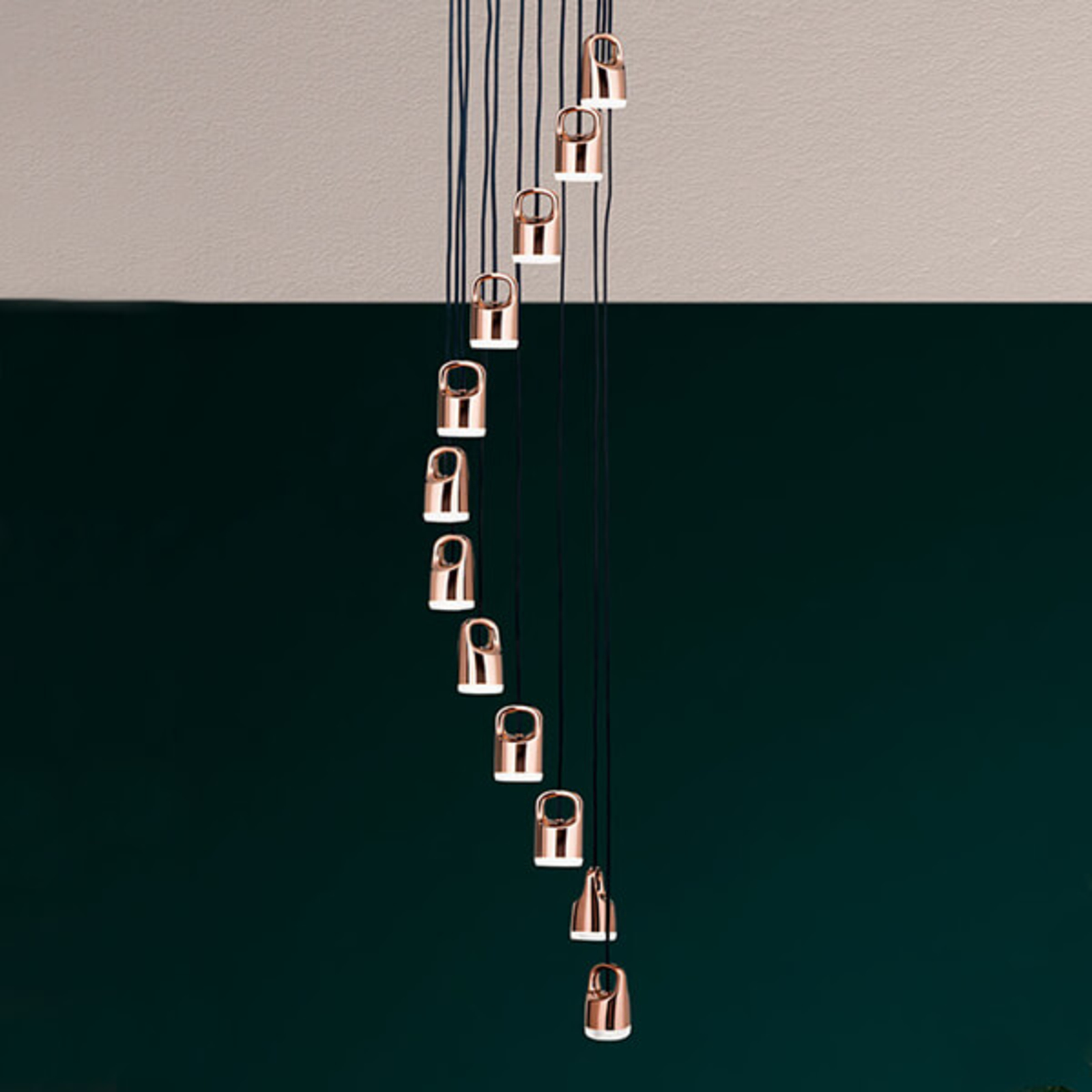 Orion Spiral-shaped LED hanging light Tinus, for Living / Dining Room, aluminium, acrylic, 3.2 W, energy efficiency: A