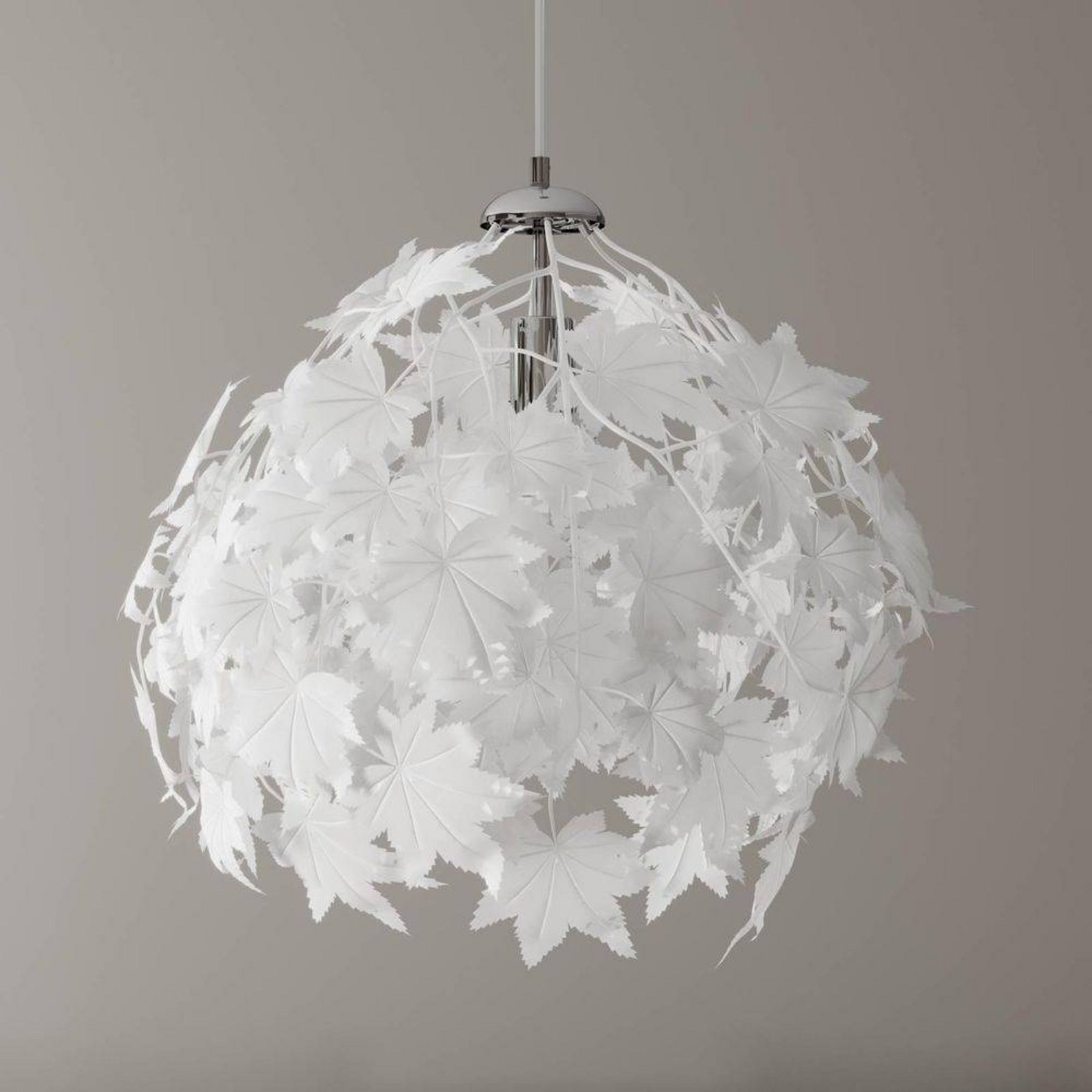 Maple Pendel Ø38 White/Chrome - Lindby