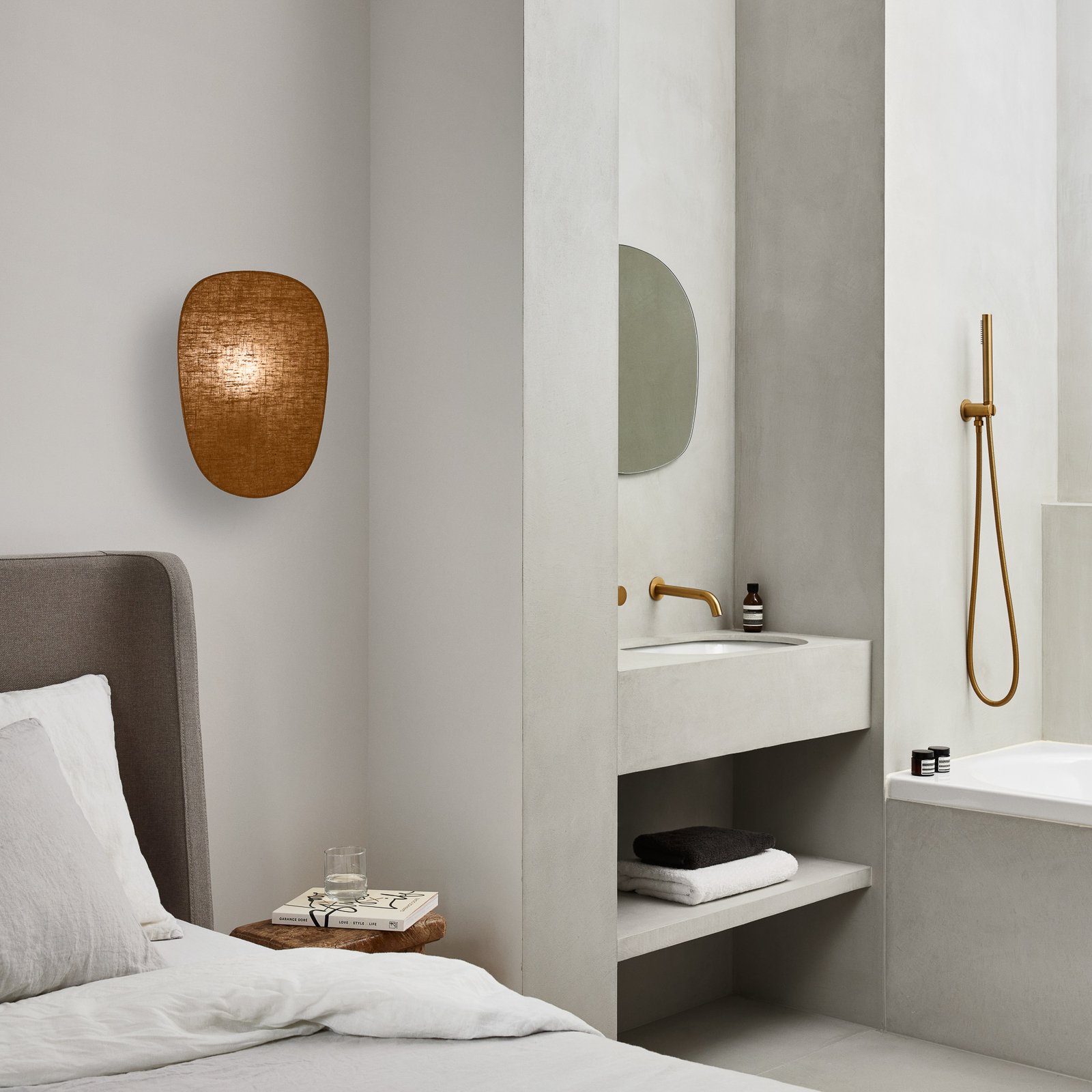 Screen 70's Wandlampe Höhe 40 cm curry Textil - MARKET SET Screen 70's Wandlampe Höhe 40 cm curry Textil - MARKET SET