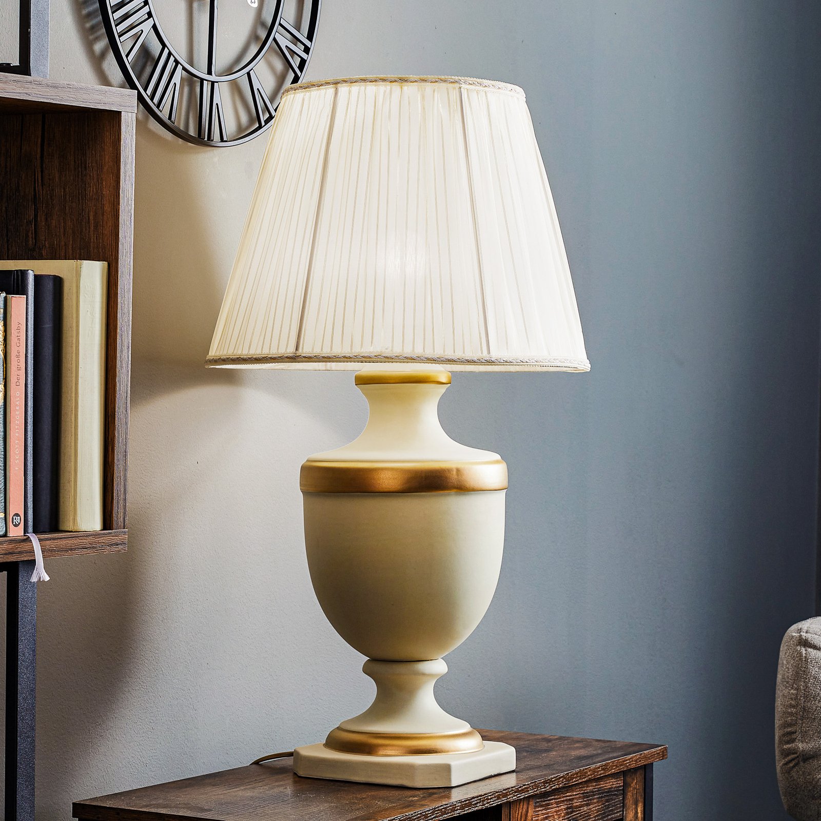 Lámpara mesa Imperiale de cerámica, altura 66 cm