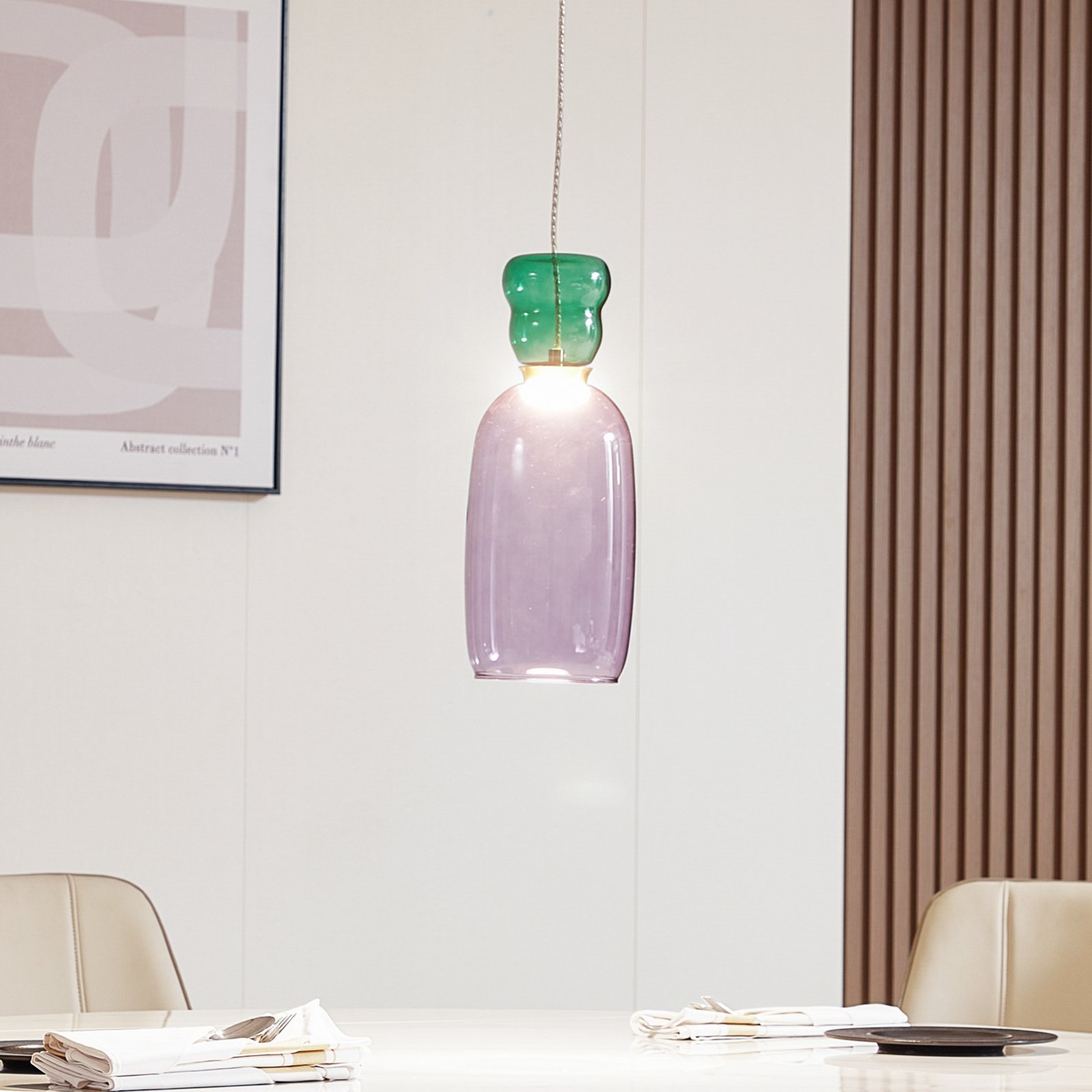Fay LED Pendant Purple/Green - Lucande