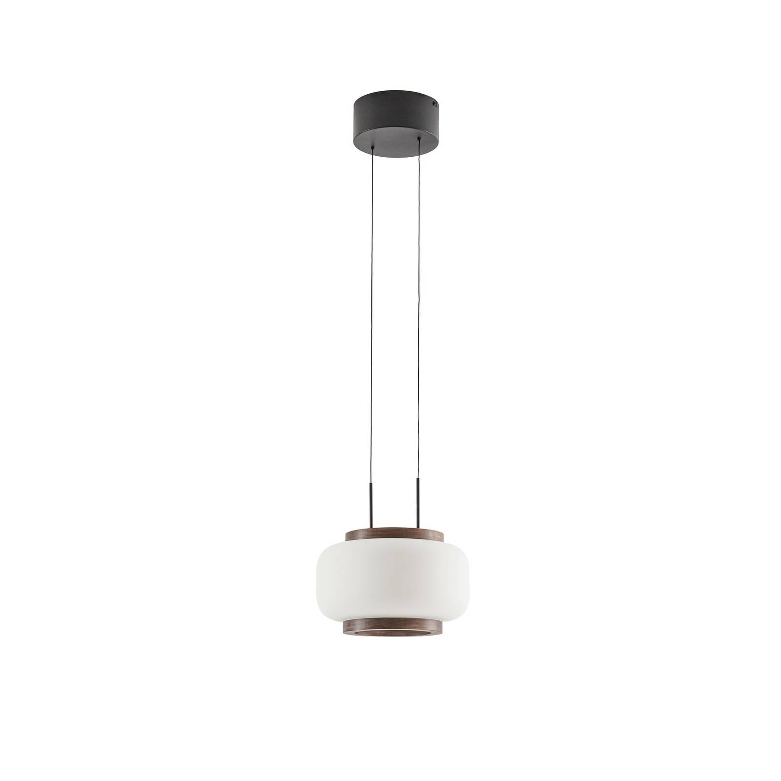Quitani LED-Hängelampe Shiro, 1-flg., höhenverstellbar, Glas