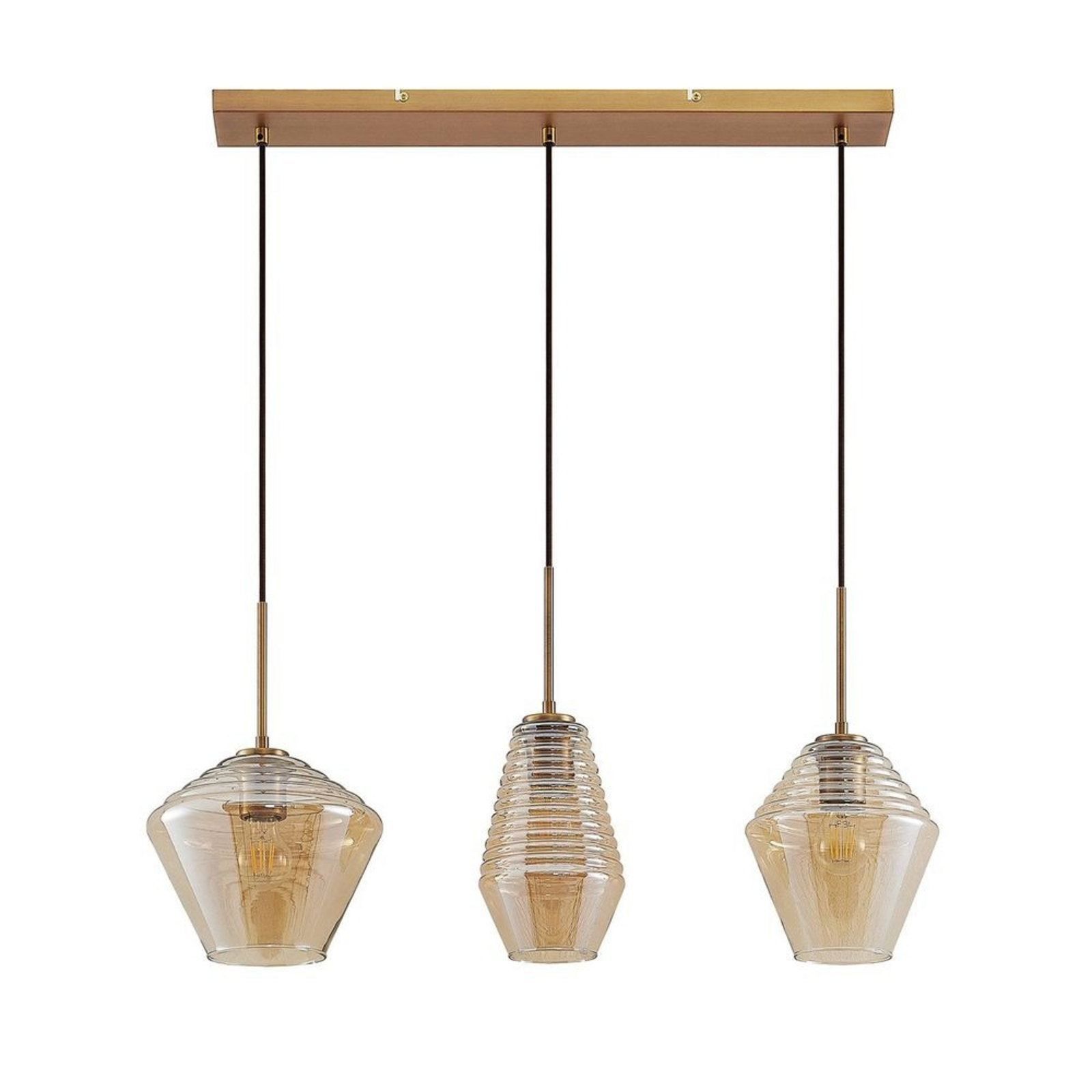 Ekkis 3 Pendelleuchte Amber - Lindby