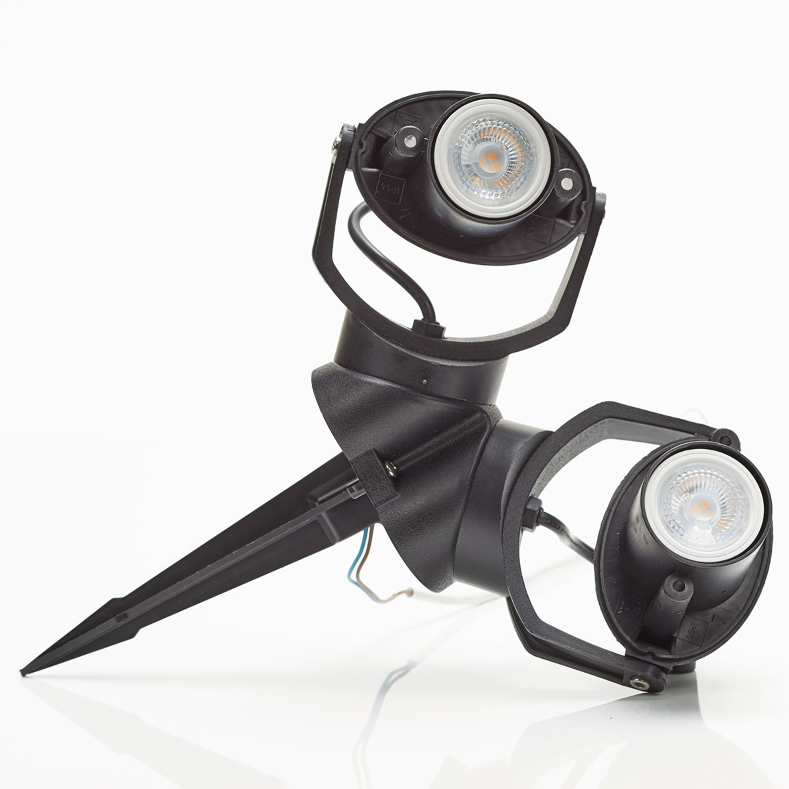 Spot à piquet Minitommy-EL 2 lampe CCT noir/givré